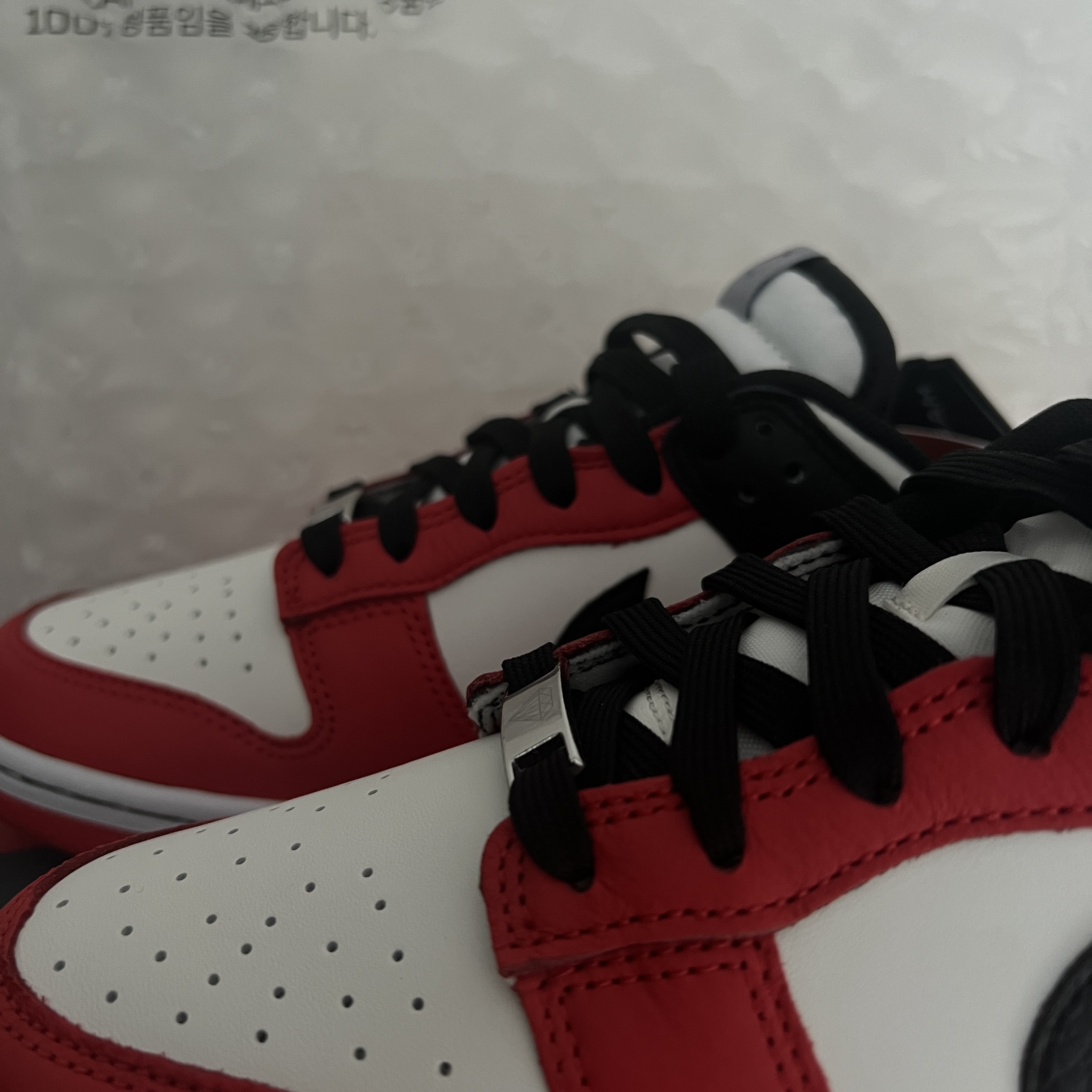 Nike x NBA Dunk Low Retro EMB Black and Chile Red 착용 스타일