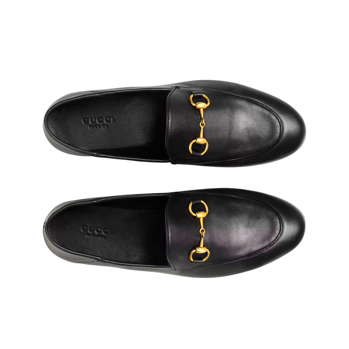 (W) 구찌 힐 폴드 홀스빗 레더 로퍼 블랙((W) Gucci Heel Folded Horsebit Leather Loafers Black) - 2
