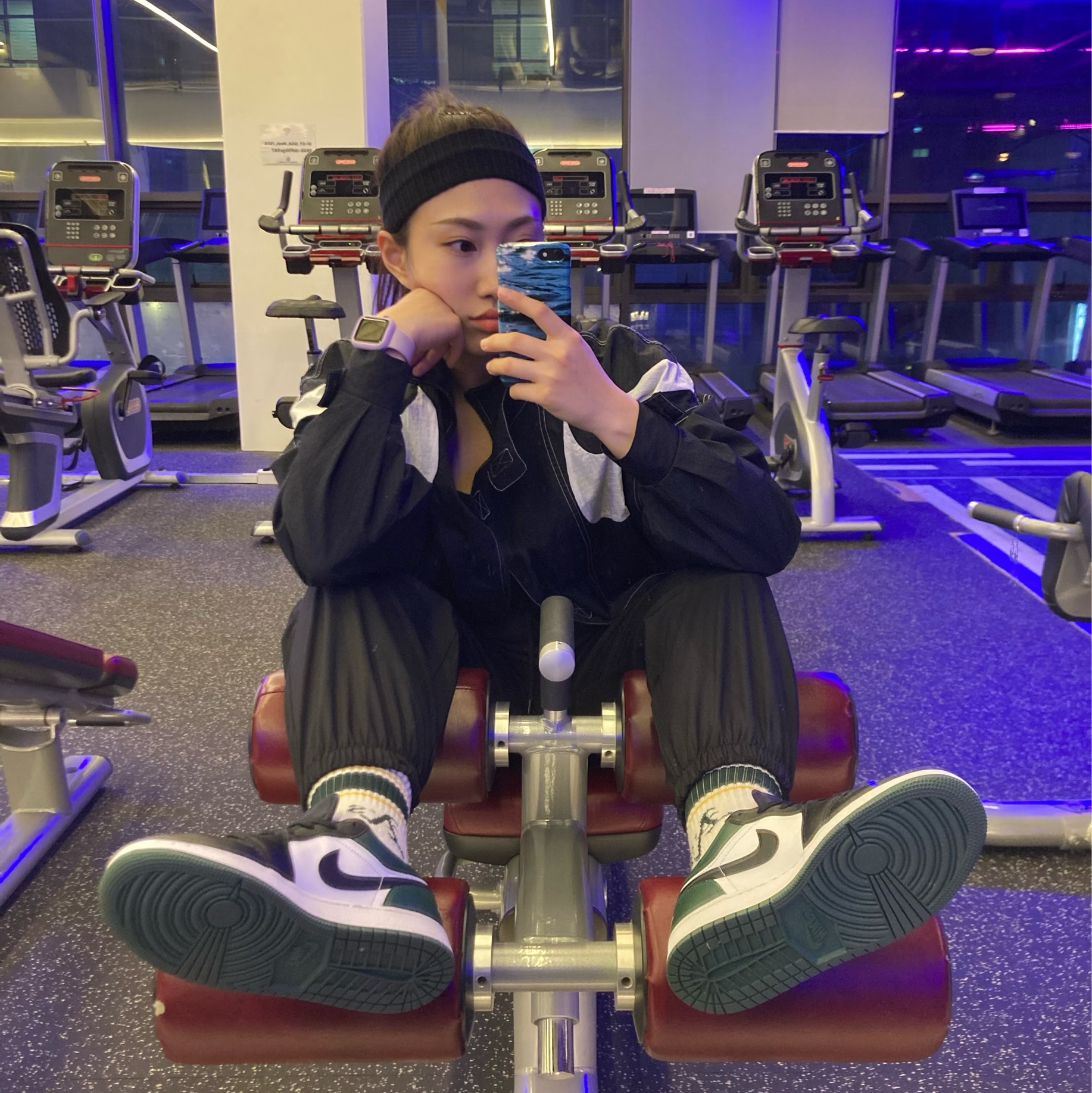 (GS) Jordan 1 Low Green Toe 착용 스타일