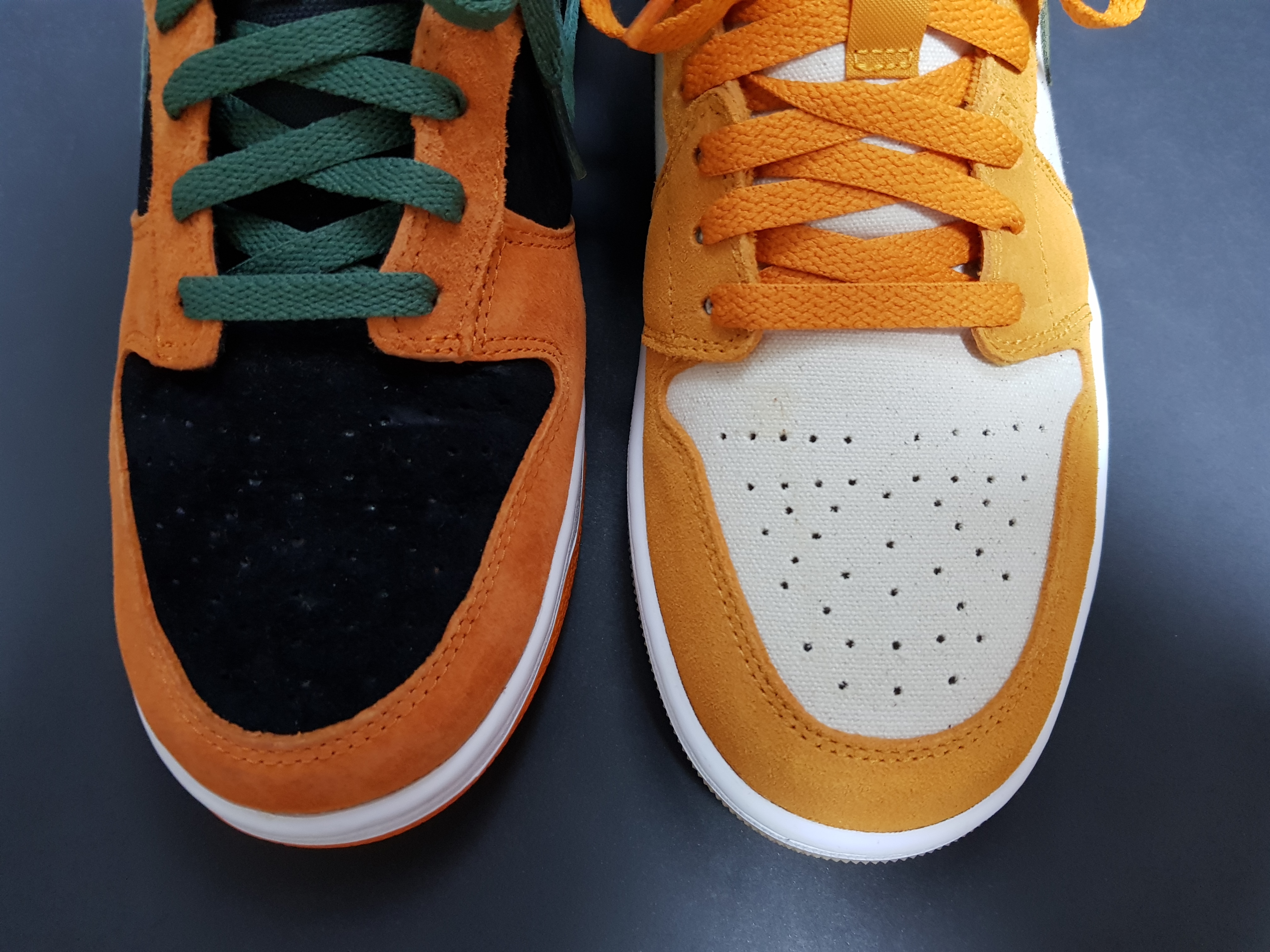 Jordan 1 Low SE Light Curry, Nike Dunk Low SP Ceramic 착용 스타일 - 2