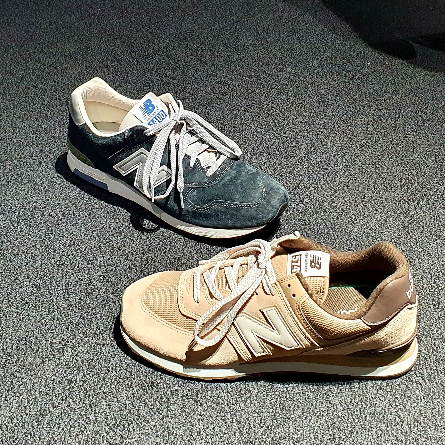 New Balance 574 Brown 착용 스타일