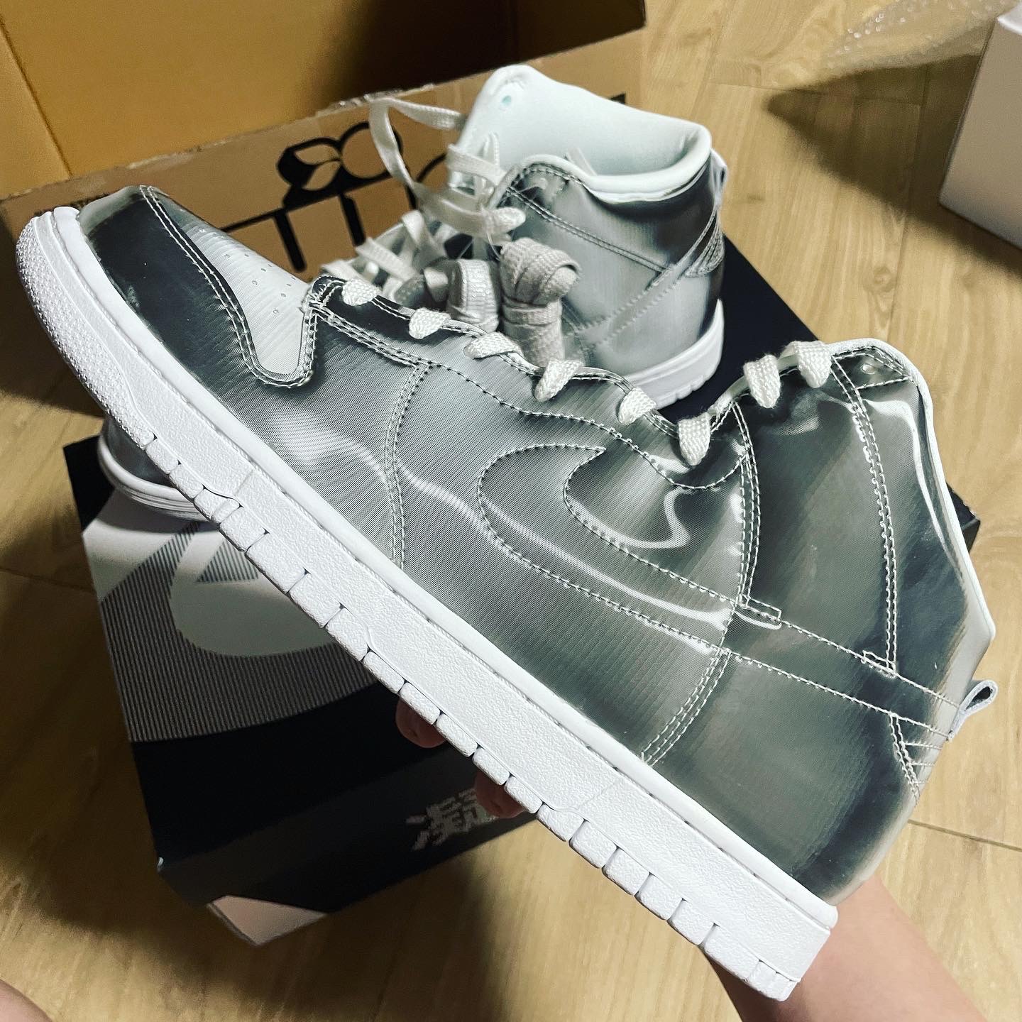 Nike x Clot Dunk High Flux 착용 스타일 - 2