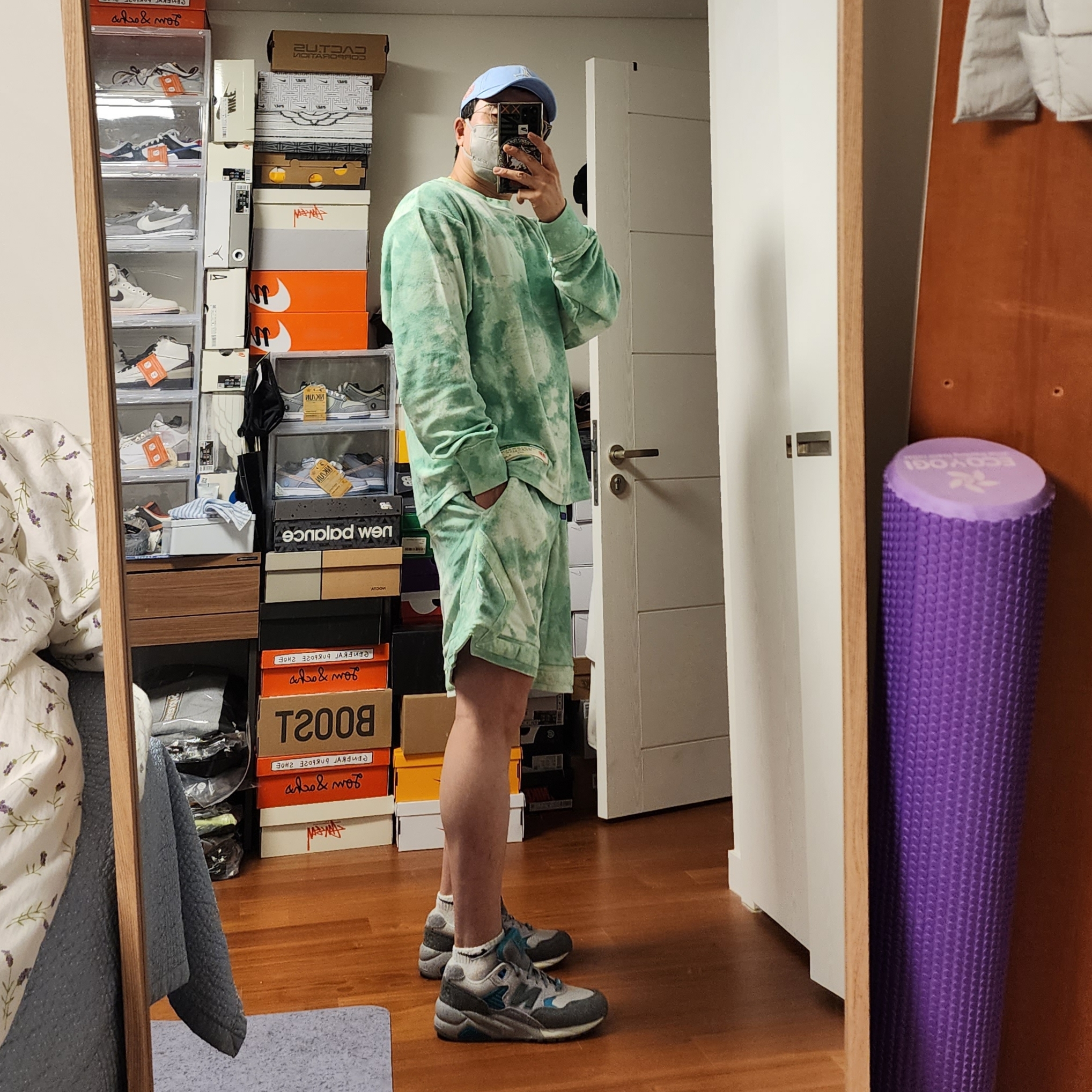 Jordan x J Balvin Jumpman Heritage 86 Adjustable Hat, Jordan x J Balvin Crewneck Sweatshirt Jade Aura - Asia 착용 스타일 - 2