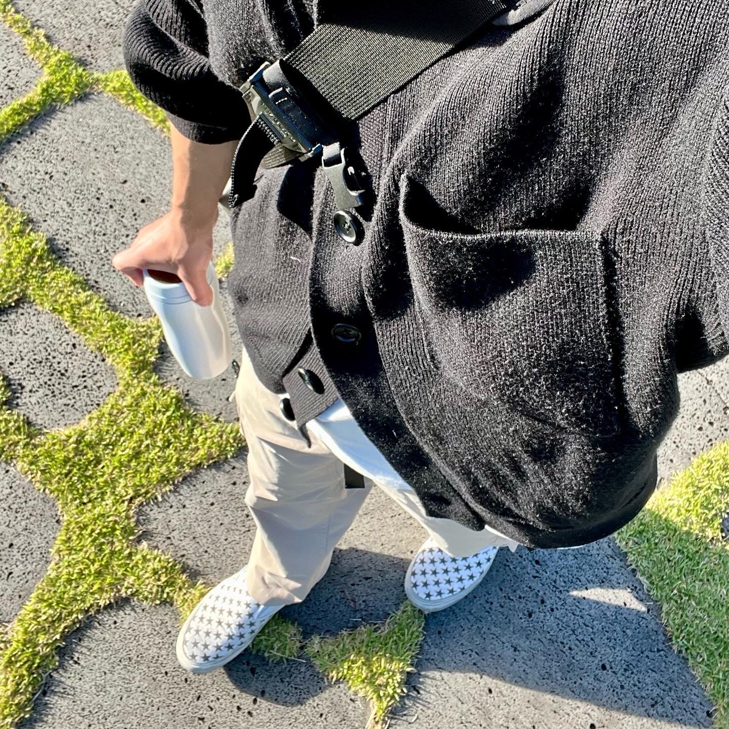Vans Vault x Bianca Chandon Classic Slip-On LX Stressed Black White 착용 스타일