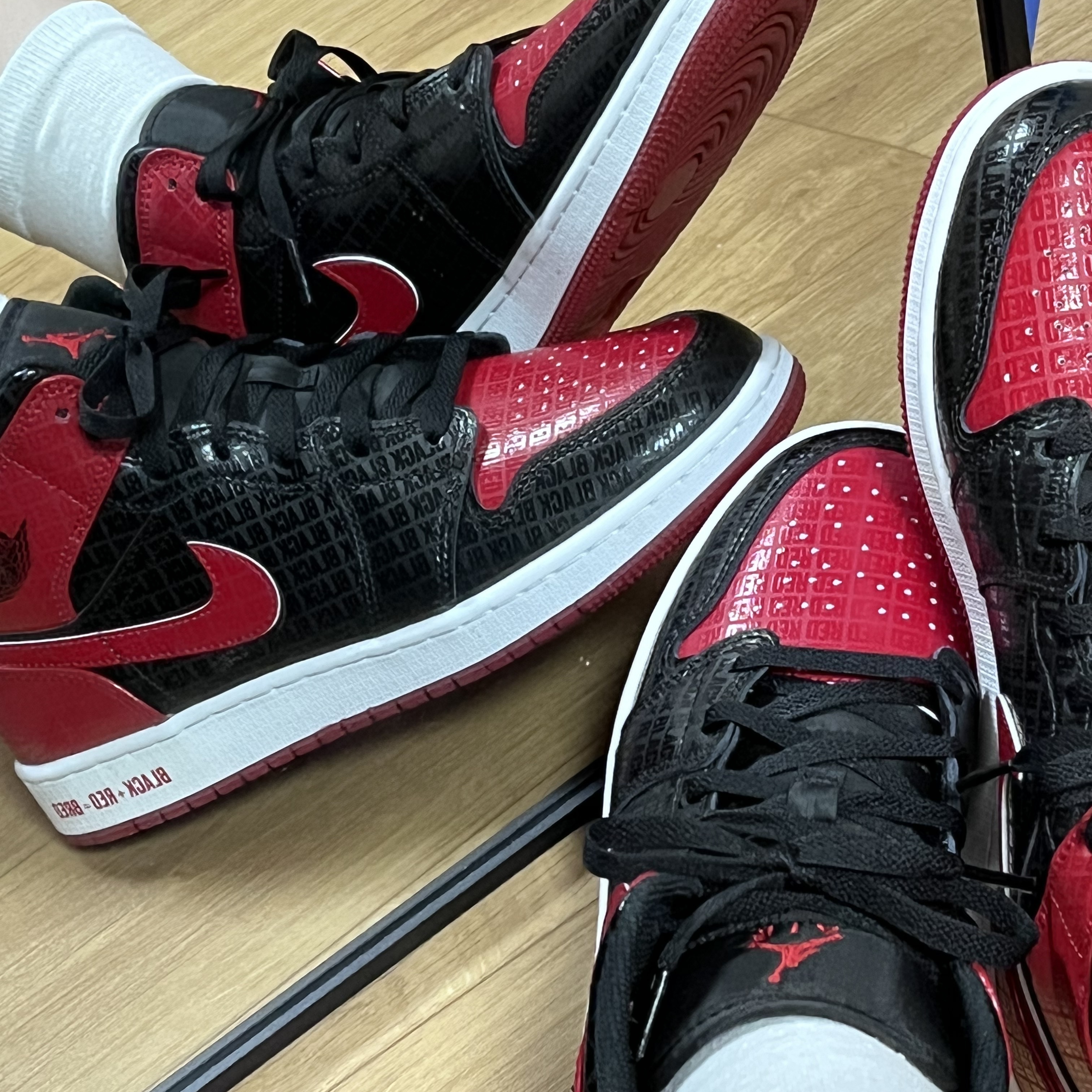 (GS) Jordan 1 Mid Bred 착용 스타일 - 5