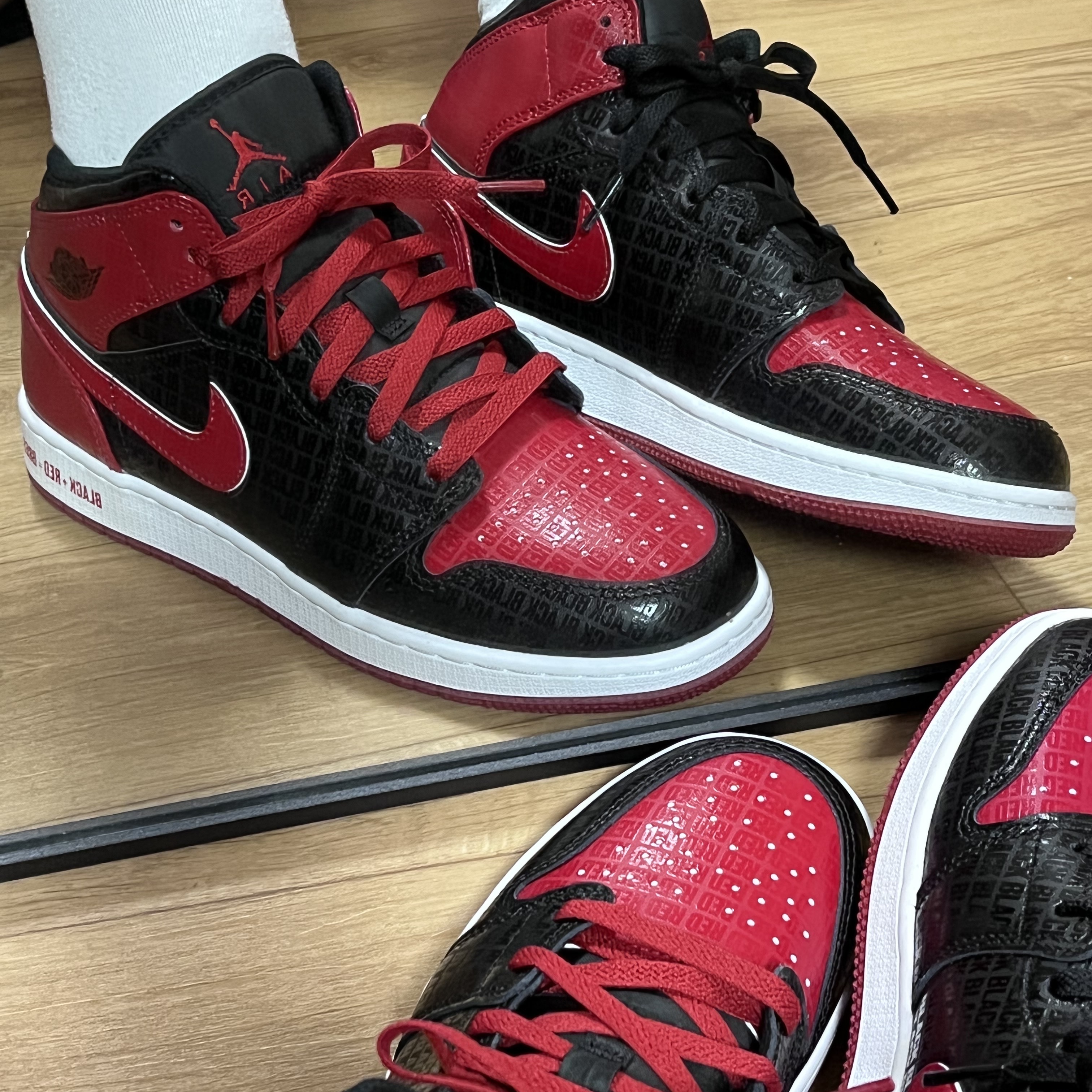 (GS) Jordan 1 Mid Bred 착용 스타일 - 3
