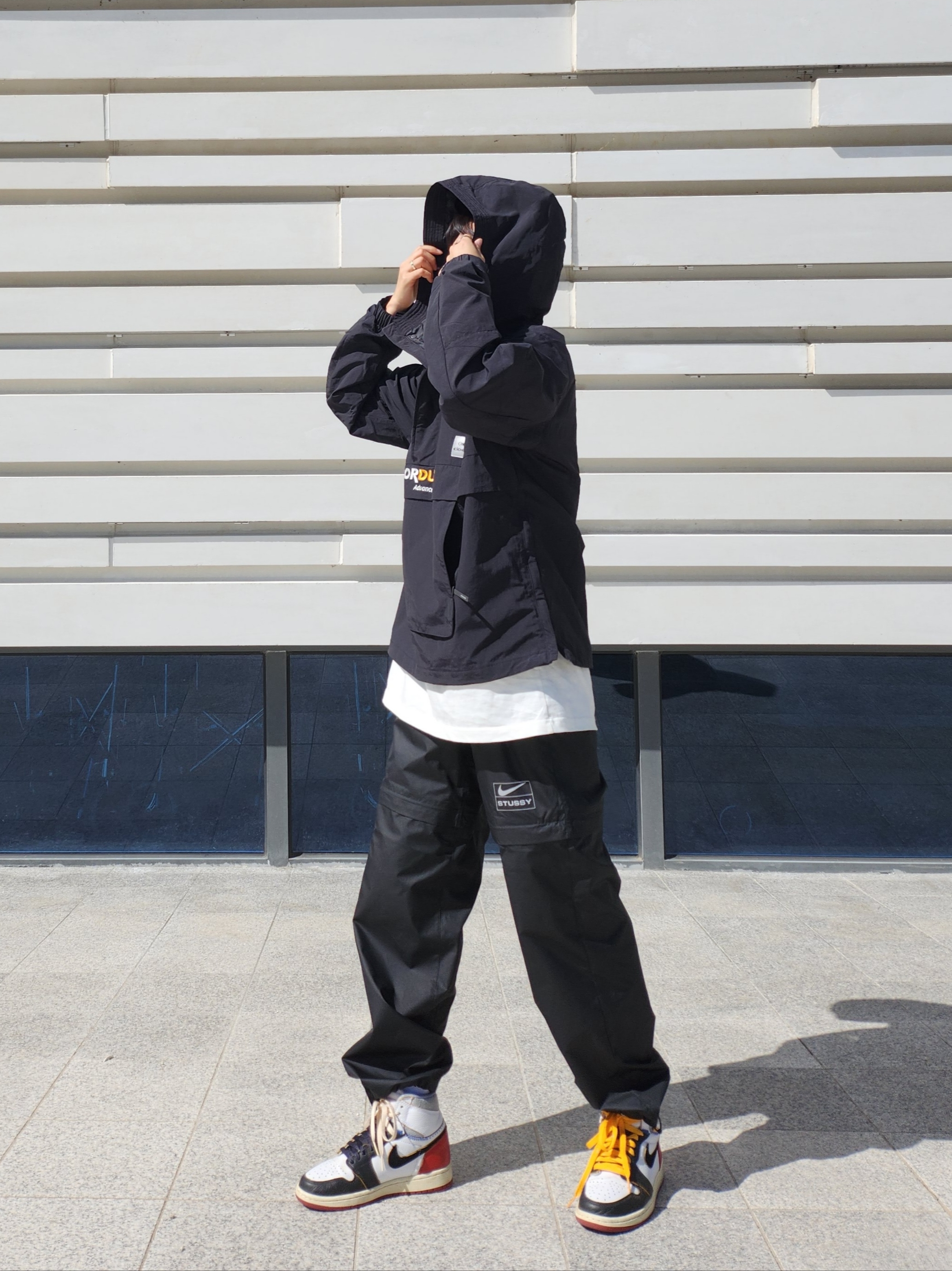 Nike x Stussy NRG FL Storm-Fit Pants Black (DO7170-010), Nike x Stussy NRG FL Storm-Fit Pants Black (DO7171-010) 착용 스타일 - 2