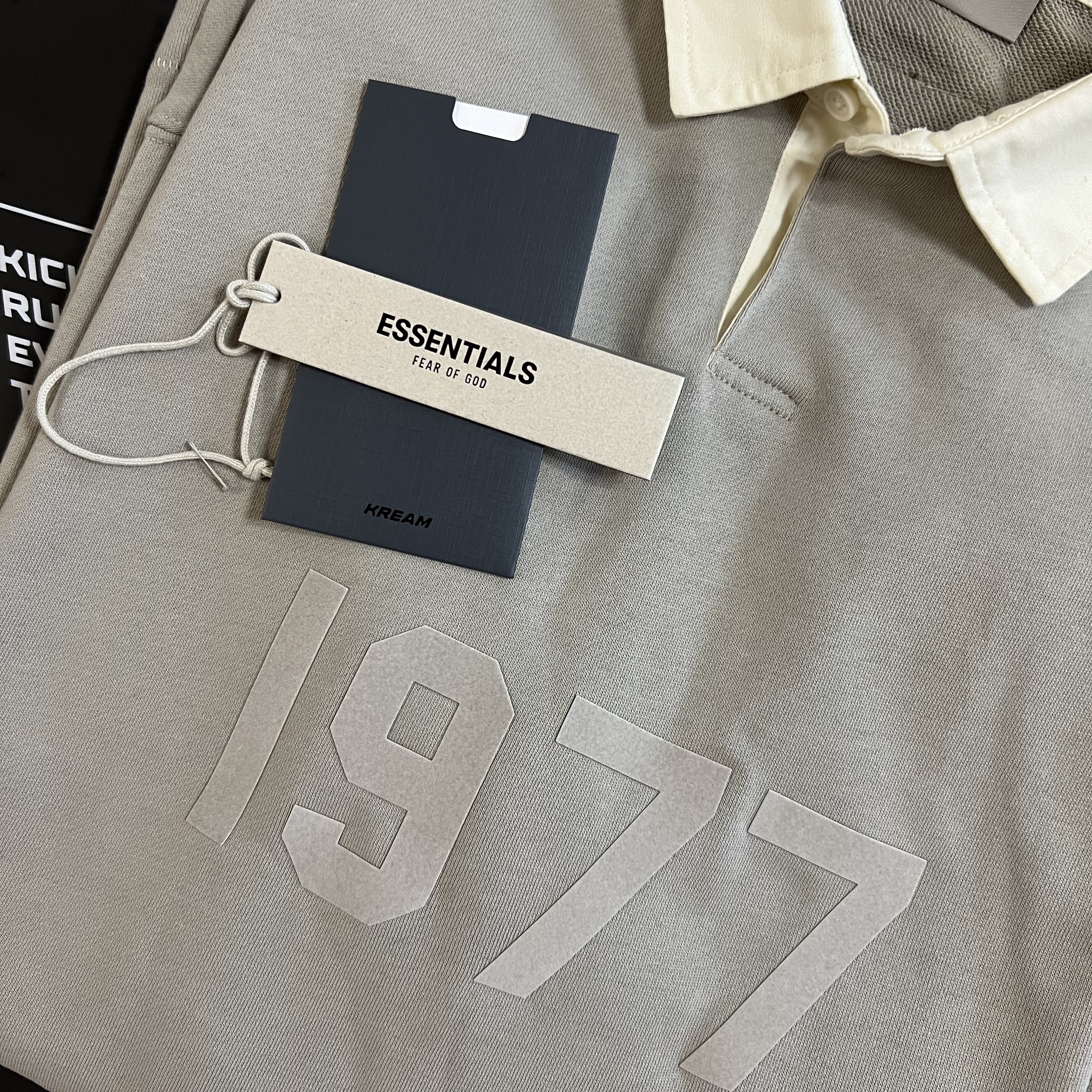 Essentials 1977 Henley Rugby Long Sleeve Polo Smoke - 22FW 착용 스타일