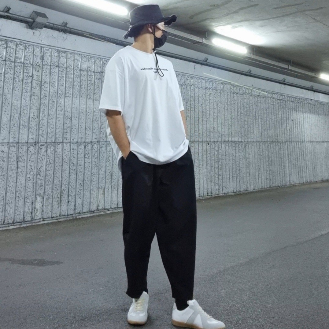 Jacquemus Le Bob Artichaut Bucket Hat Black, Maison Margiela Calfskin Replica Sneakers 착용 스타일 - 2