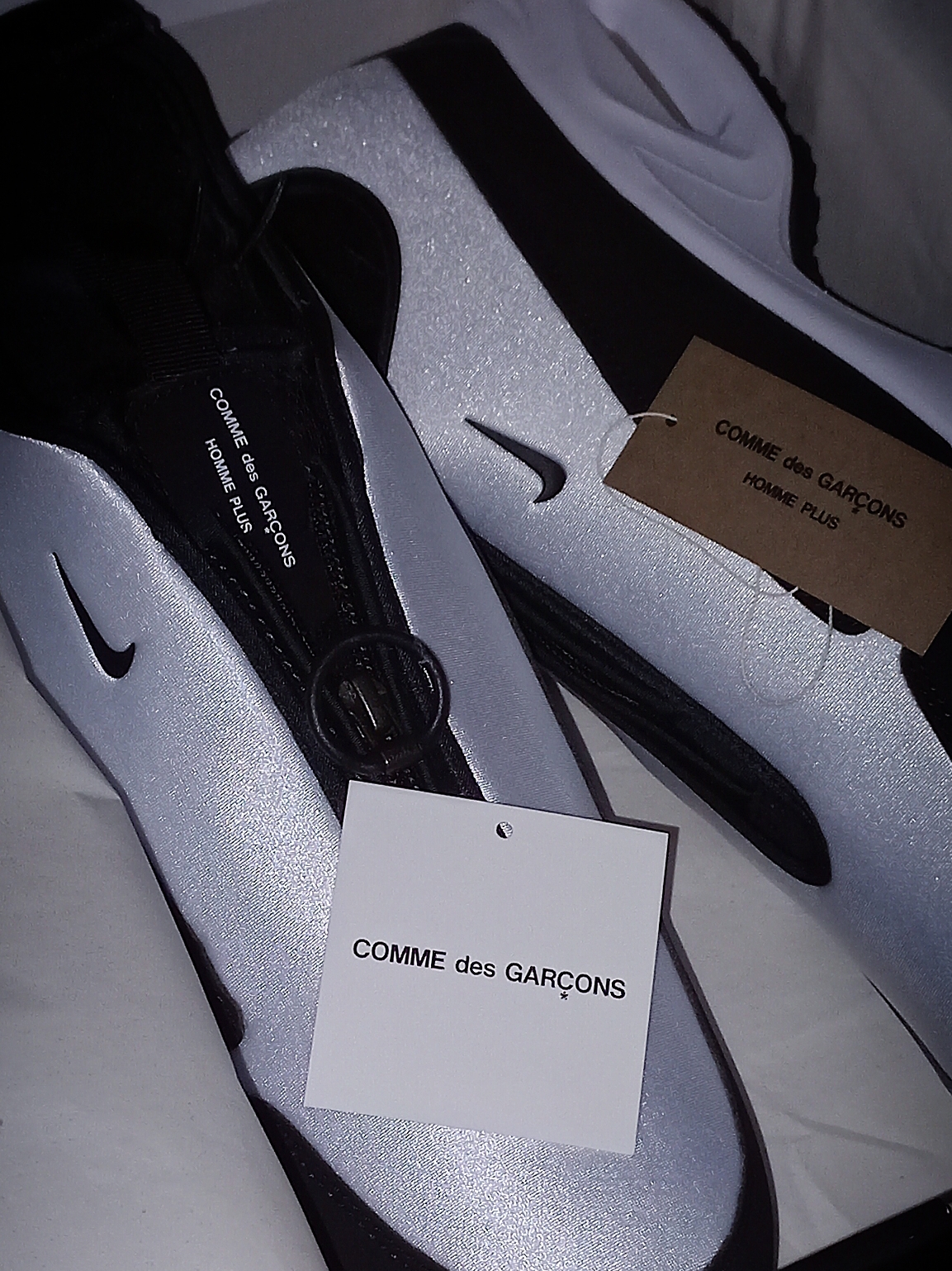 Nike x Comme des Garcons Homme Plus Air Max Sunder SP White Black 착용 스타일