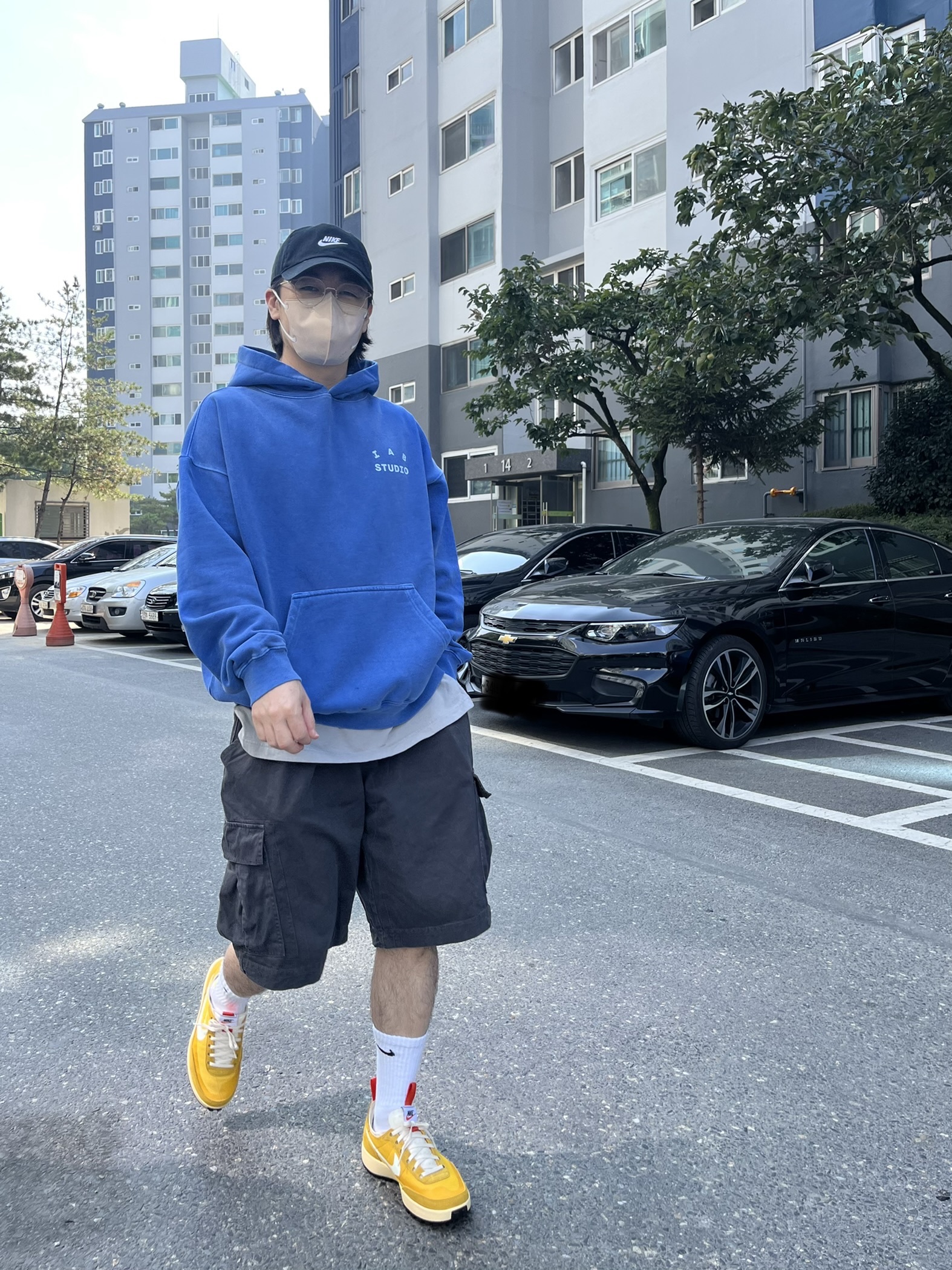 IAB Studio Pigment Hoodie Royal Blue - 22FW, Nike x Tom Sachs General Purpose Shoe Archive 착용 스타일