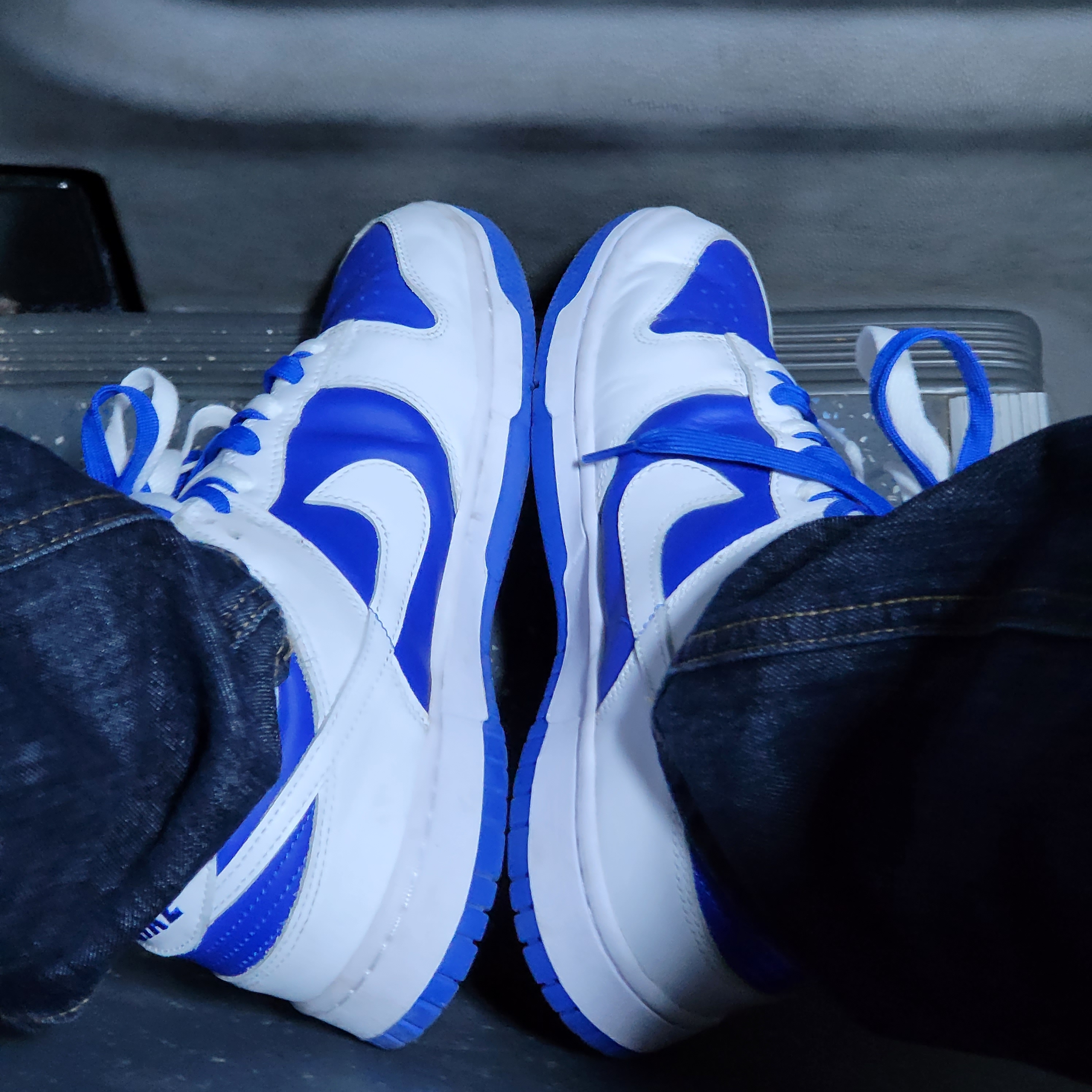 Nike Dunk Low Retro Racer Blue and White 착용 스타일