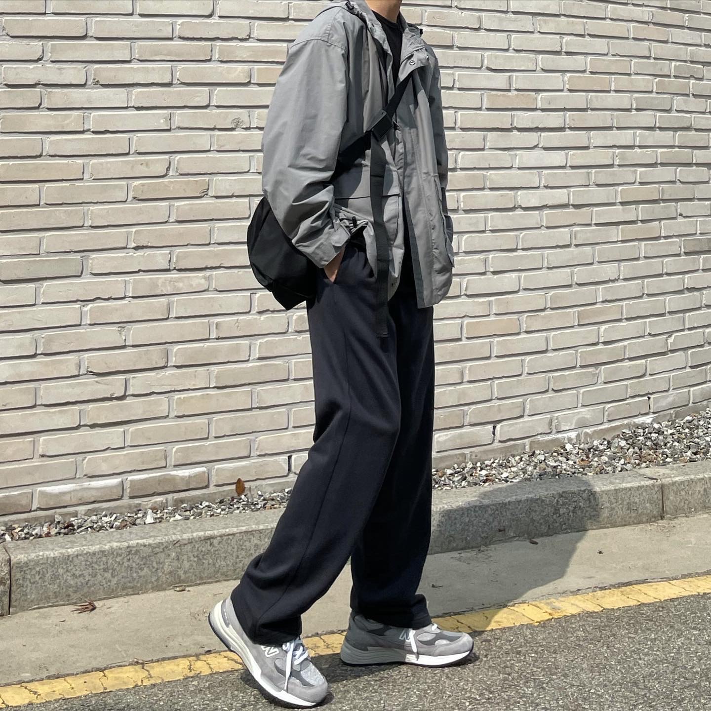 New Balance 992 Made in USA Grey - D Standard 착용 스타일