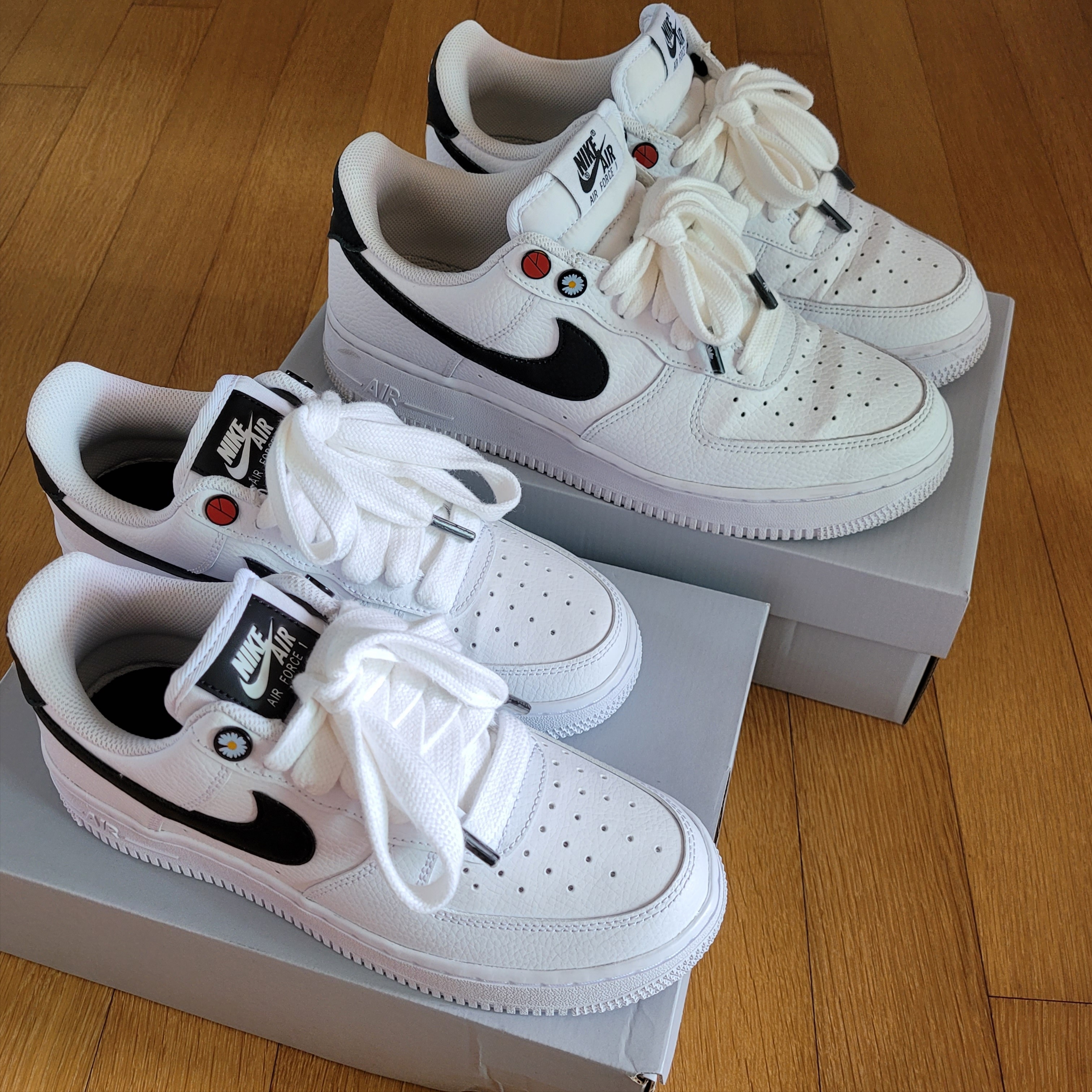 Nike Air Force 1 '07 White Black, (W) Nike Air Force 1 '07 White Black 착용 스타일 - 1