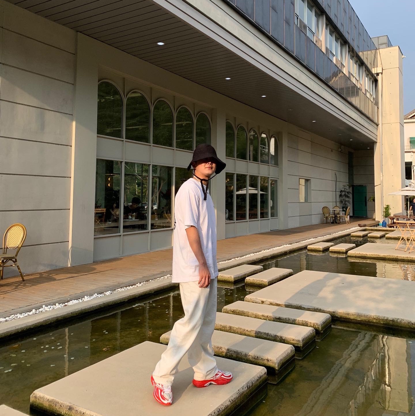 Reebok x Kanghyuk Premier Road Modern Mid White Red 착용 스타일