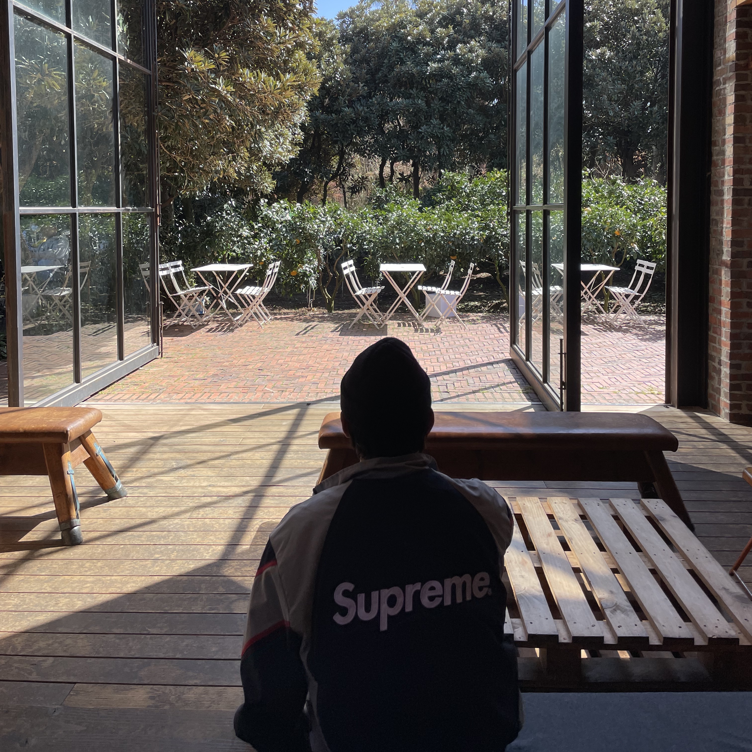 Supreme x New York Yankees Track Jacket Navy - 21FW 착용 스타일