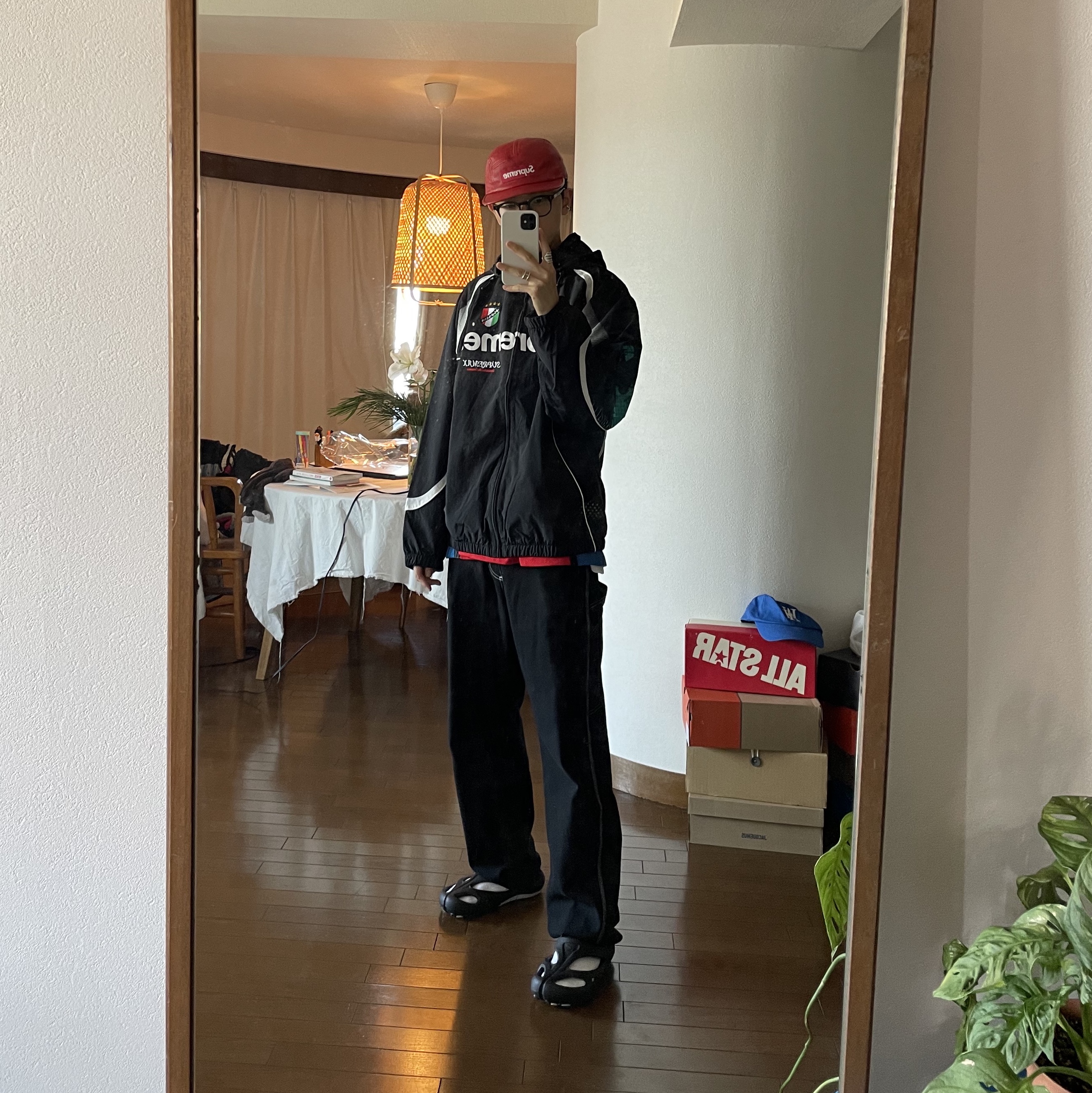 Supreme x Umbro Track Jacket Black - 22SS 착용 스타일 - 4