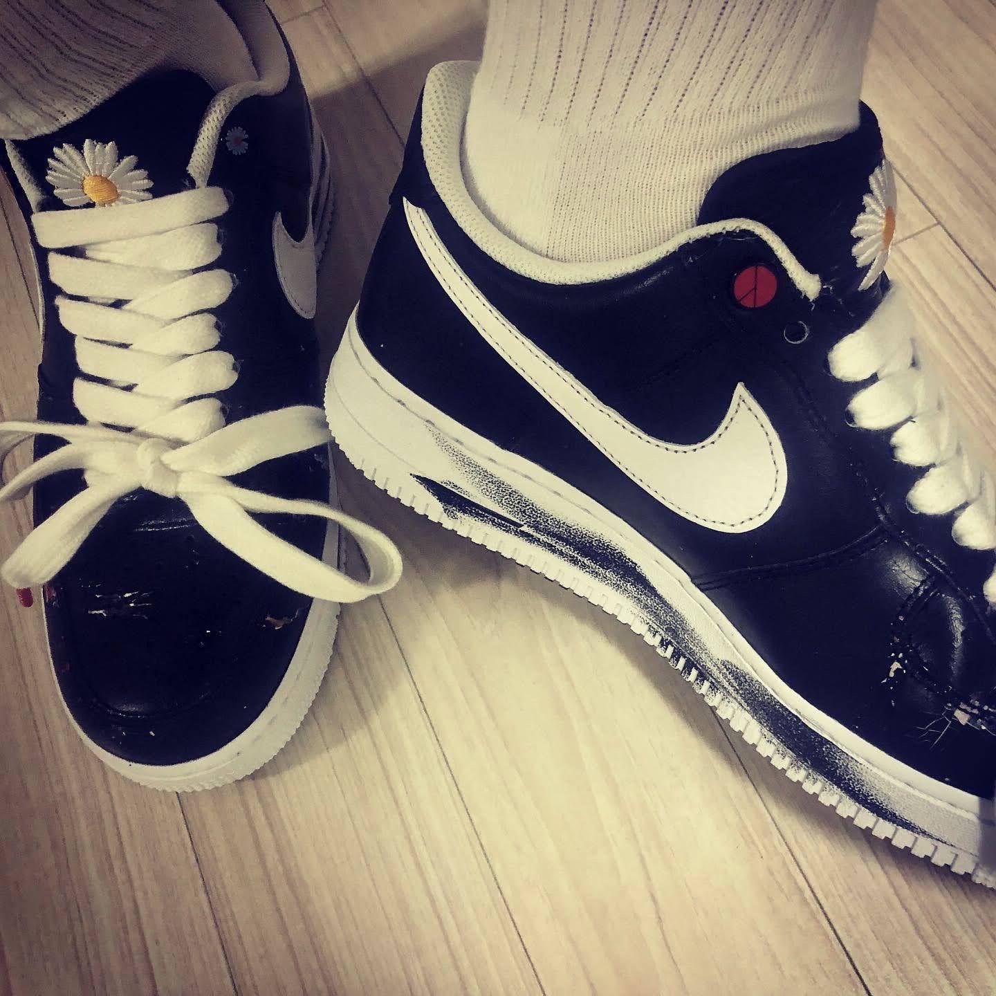 Nike x Peaceminusone Air Force 1 Low Para-Noise 착용 스타일