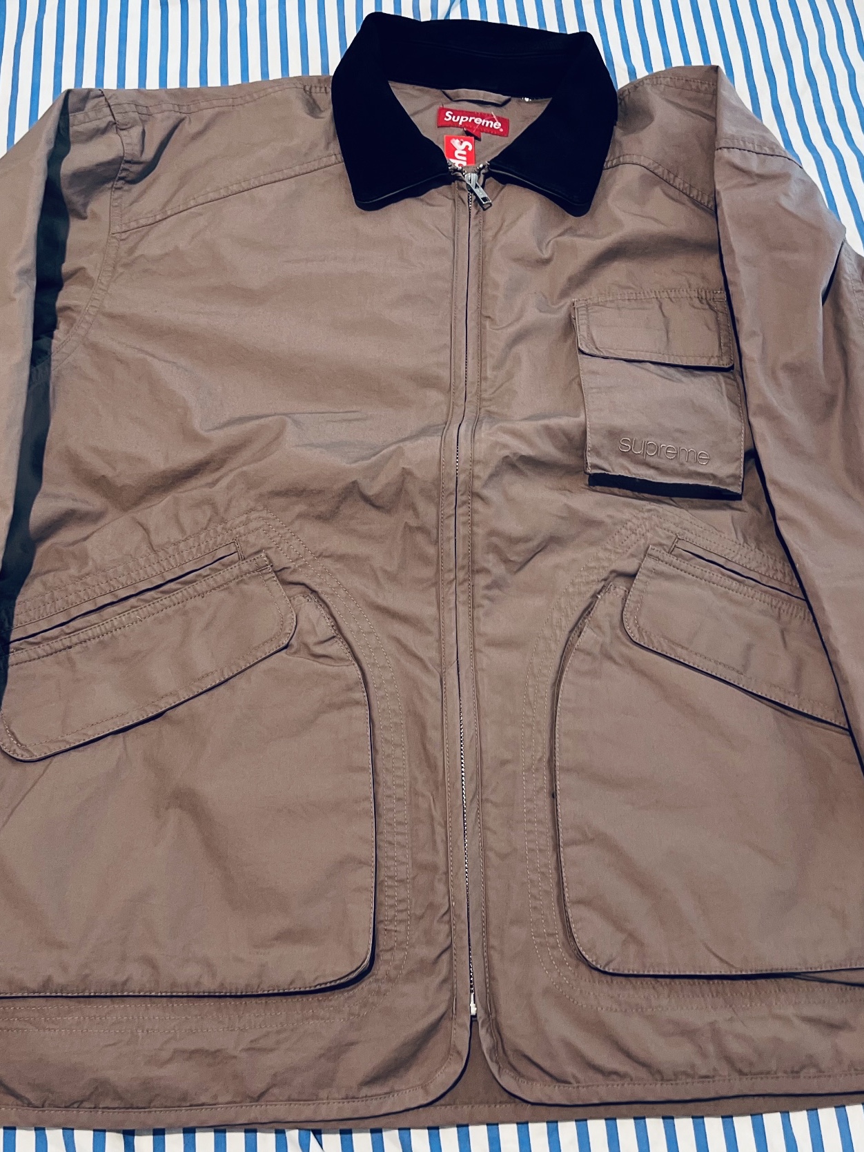 Supreme Cotton Utility Jacket Dusty Lilac - 22FW 착용 스타일 - 2
