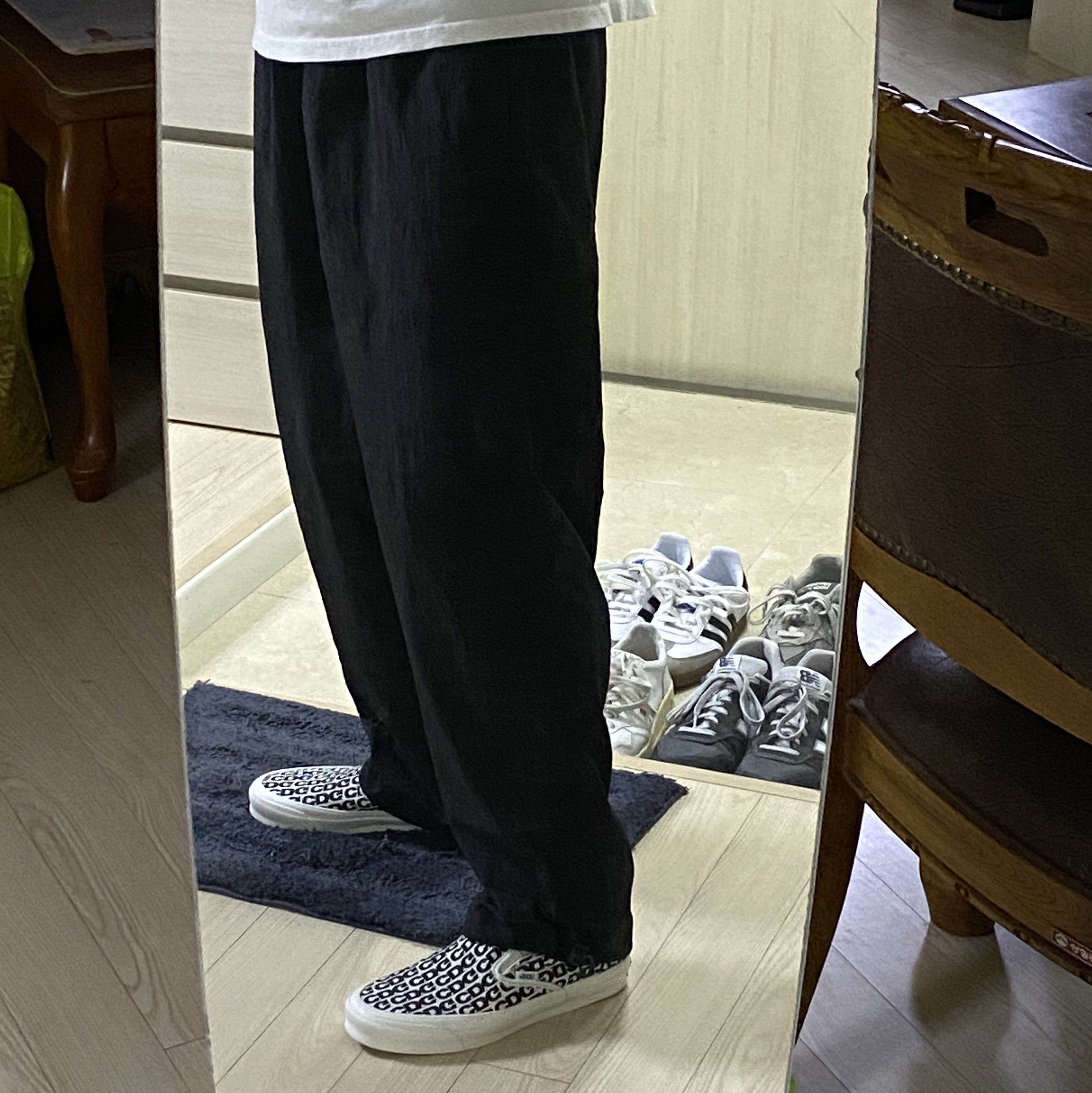 Vans Vault x CDG Slip-On LX White 착용 스타일
