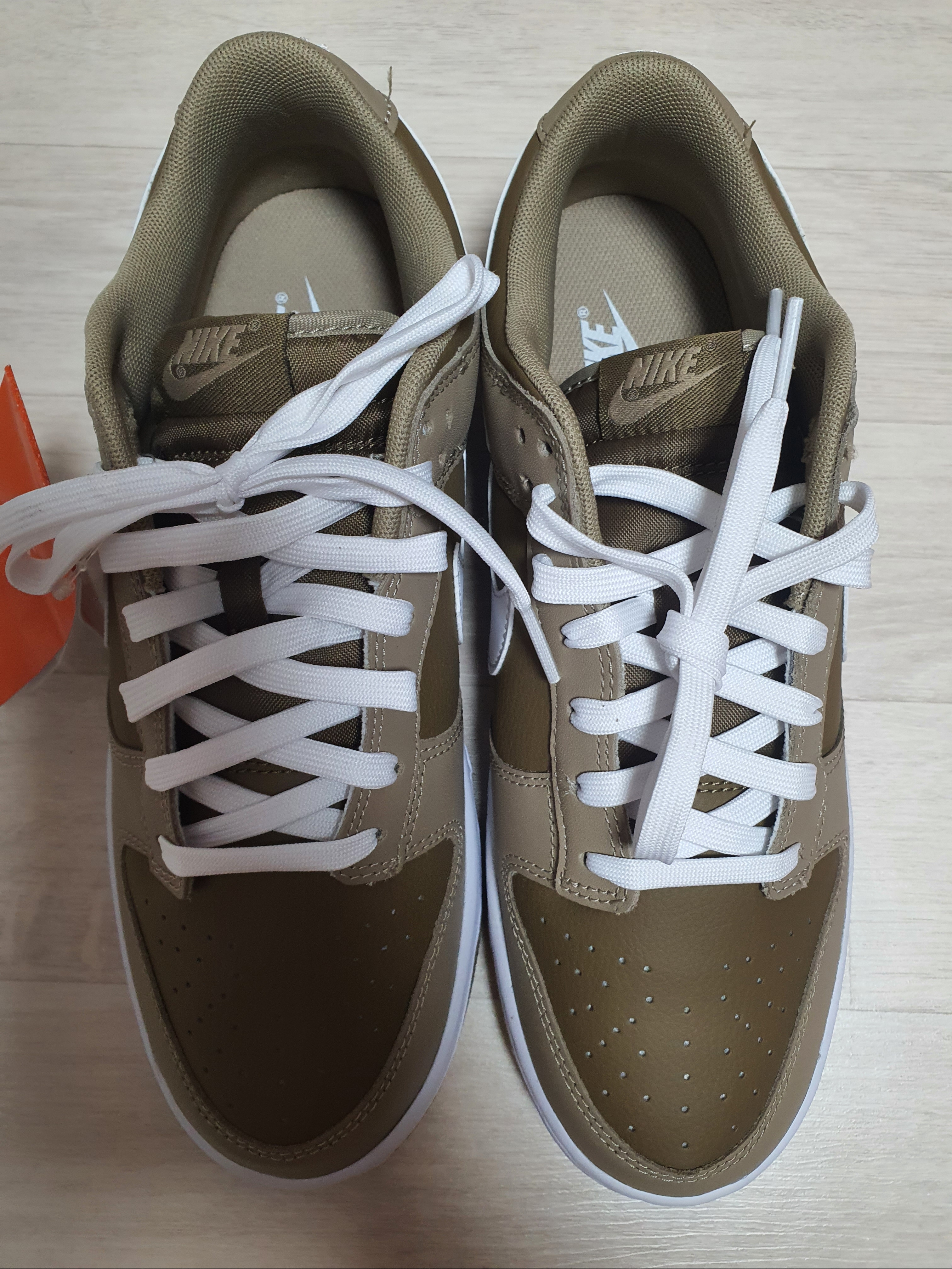 Nike Dunk Low Retro Khaki Hazel Rush 착용 스타일