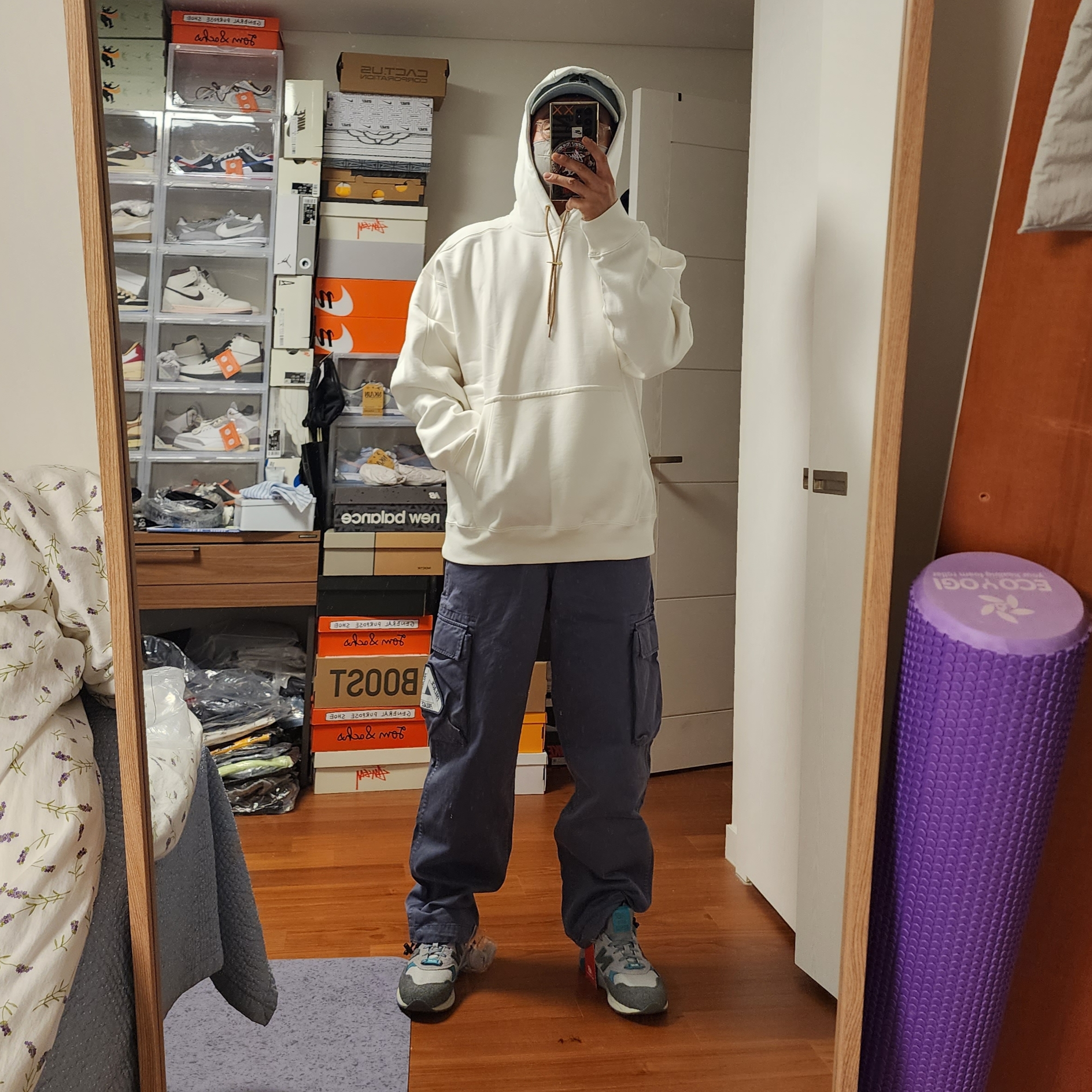 Supreme x Nike ACG Denim 6-Panel Washed Blue - 22FW, Nike x Jacquemus NRG Fleece Hoodie Sail - US/EU 착용 스타일 - 3