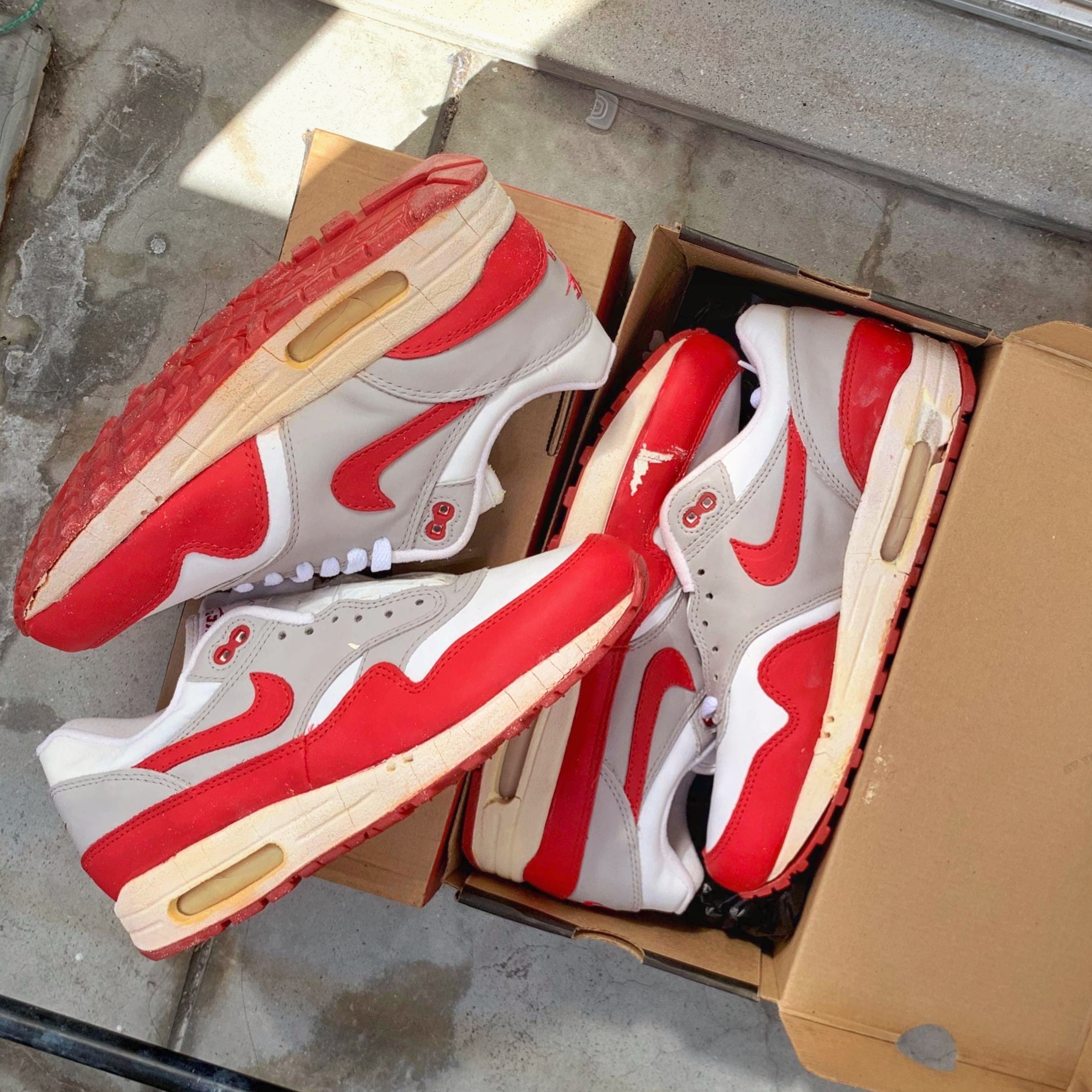 Nike Air Max 1 Anniversary Red (2017/2018 Restock Pair) 착용 스타일