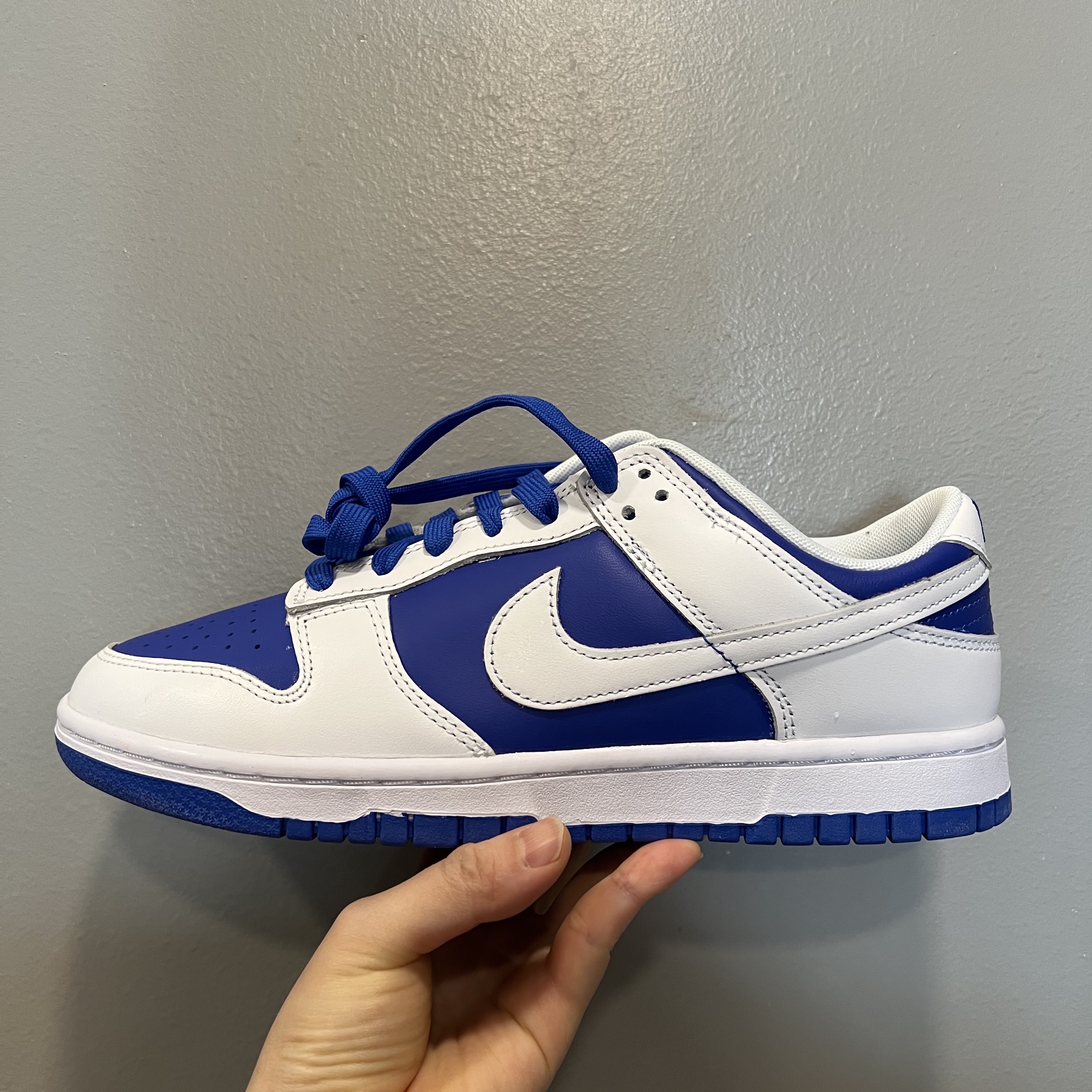 Nike Dunk Low Retro Racer Blue and White 착용 스타일