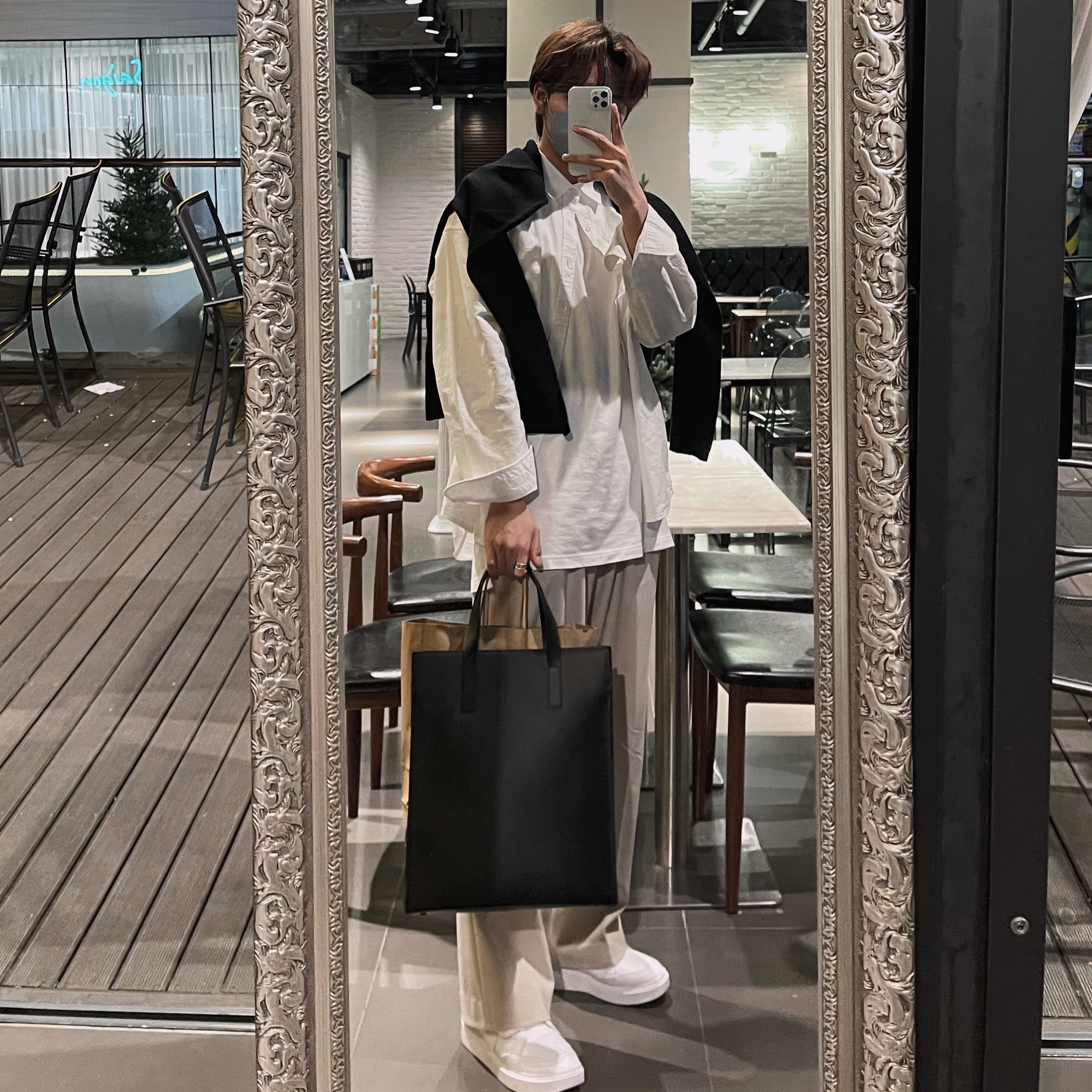 Nike x Peaceminusone Kwondo1 White 착용 스타일