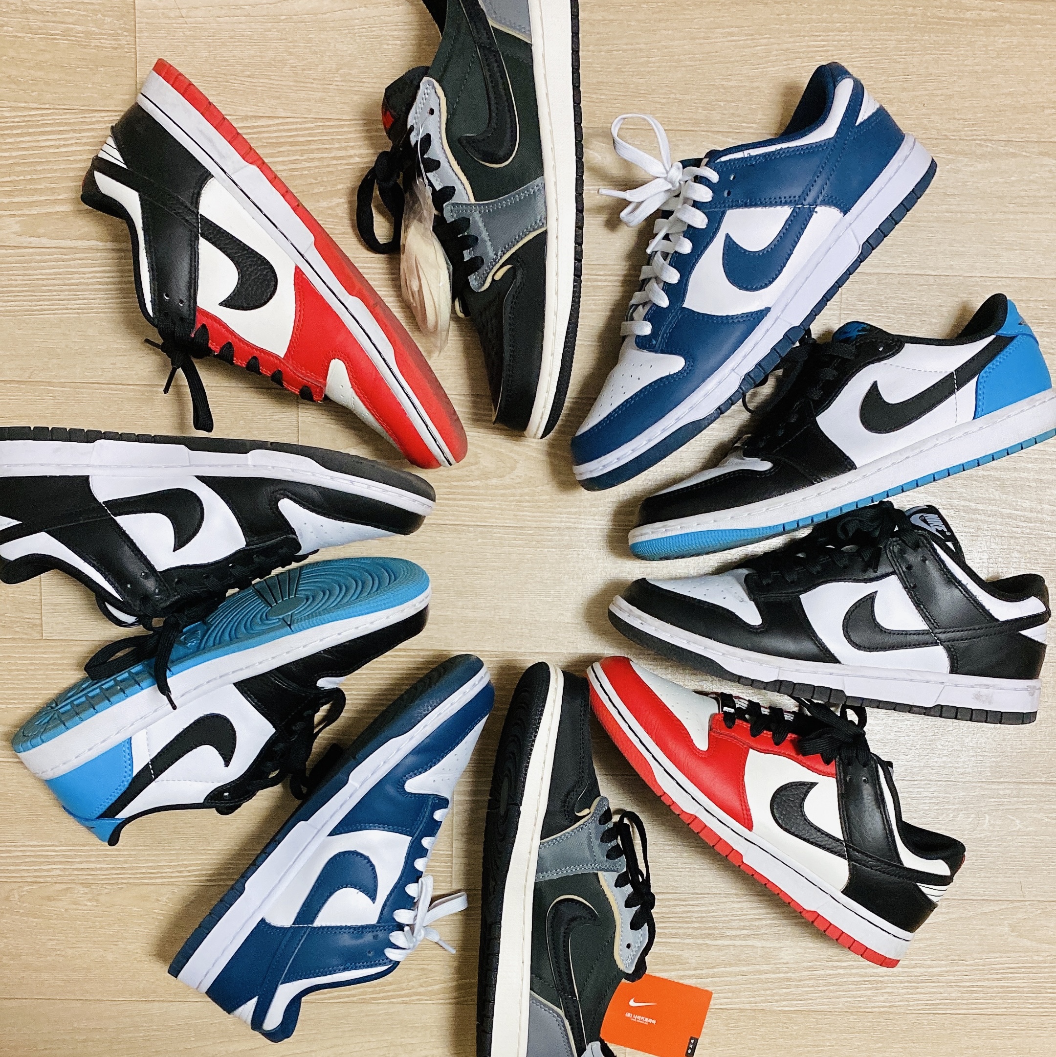 Nike Dunk Low Retro Black, Nike x NBA Dunk Low Retro EMB Black and Chile Red 착용 스타일