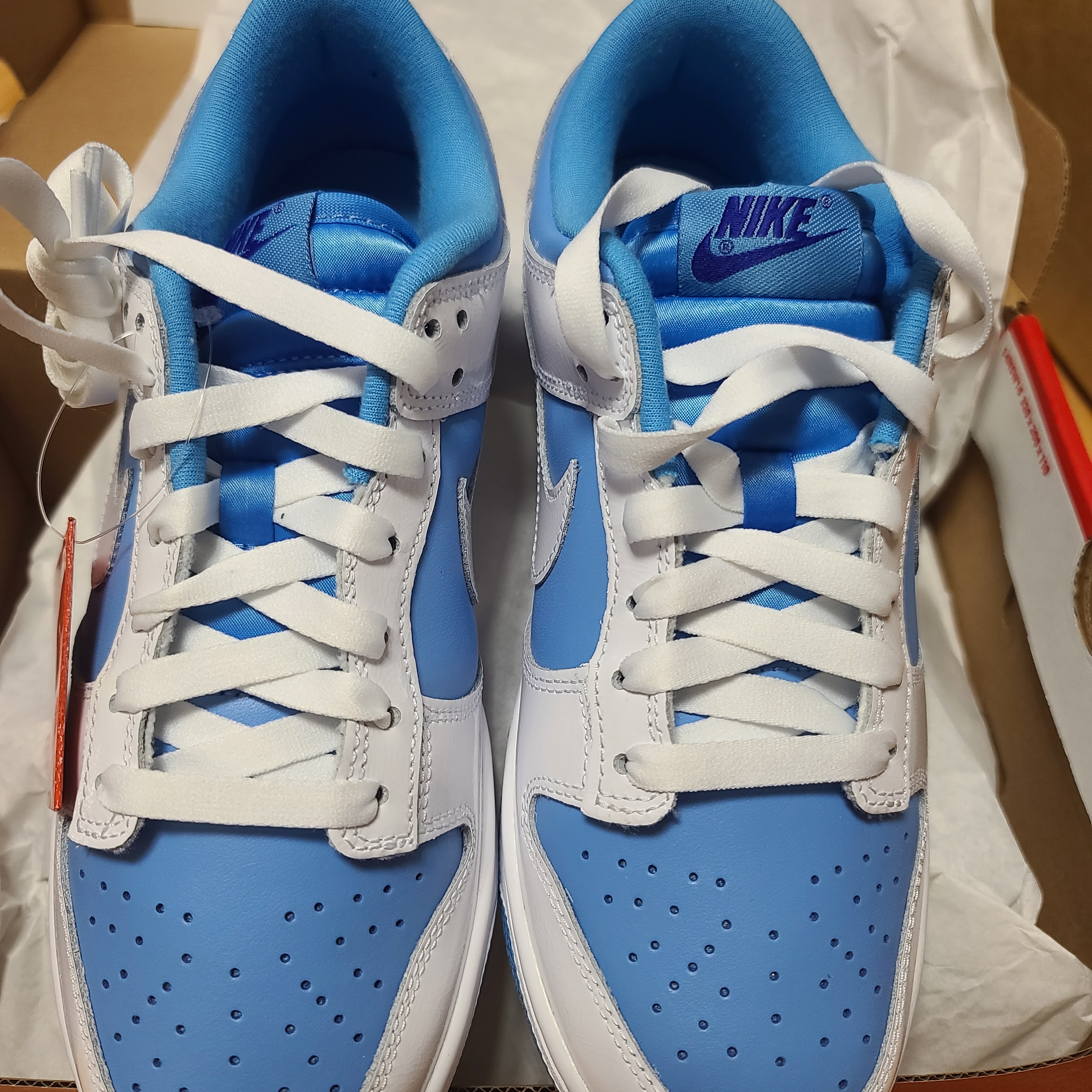 (W) Nike Dunk Low Essential University Blue 착용 스타일 - 2
