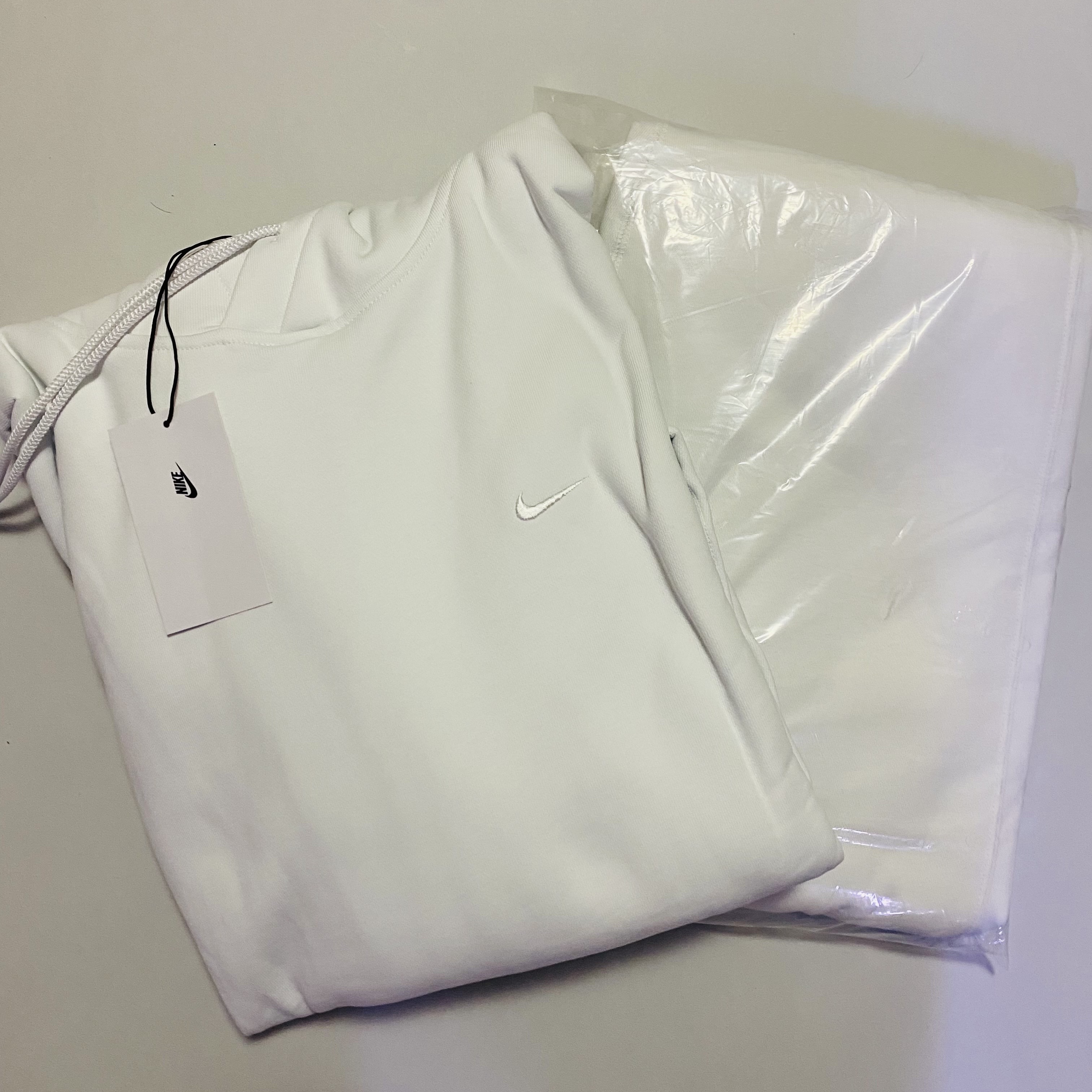 Nike NRG Solo Swoosh Fleece Pants Summit White - US/EU 착용 스타일 - 1