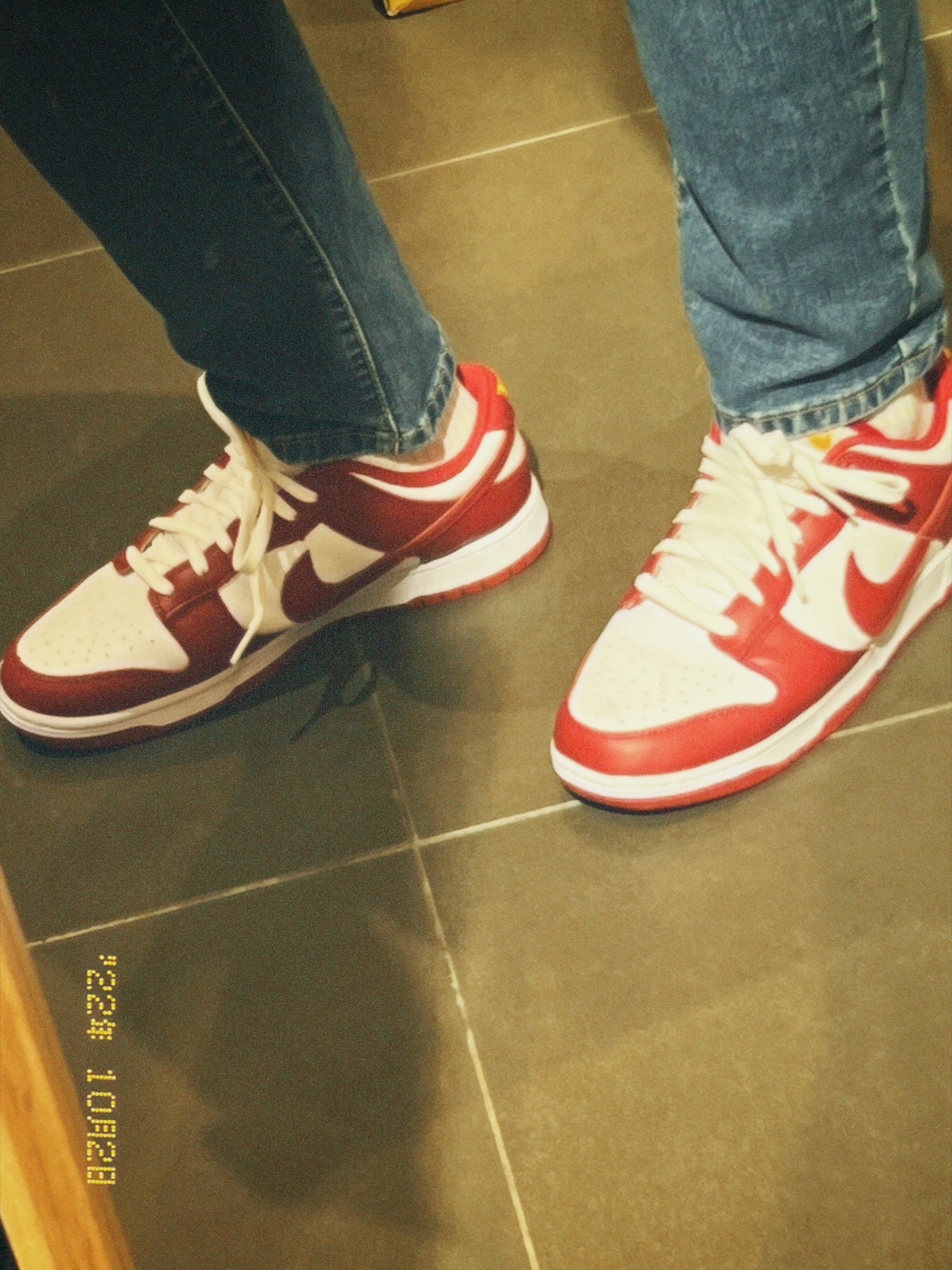 Nike Dunk Low Retro Gym Red 착용 스타일 - 1