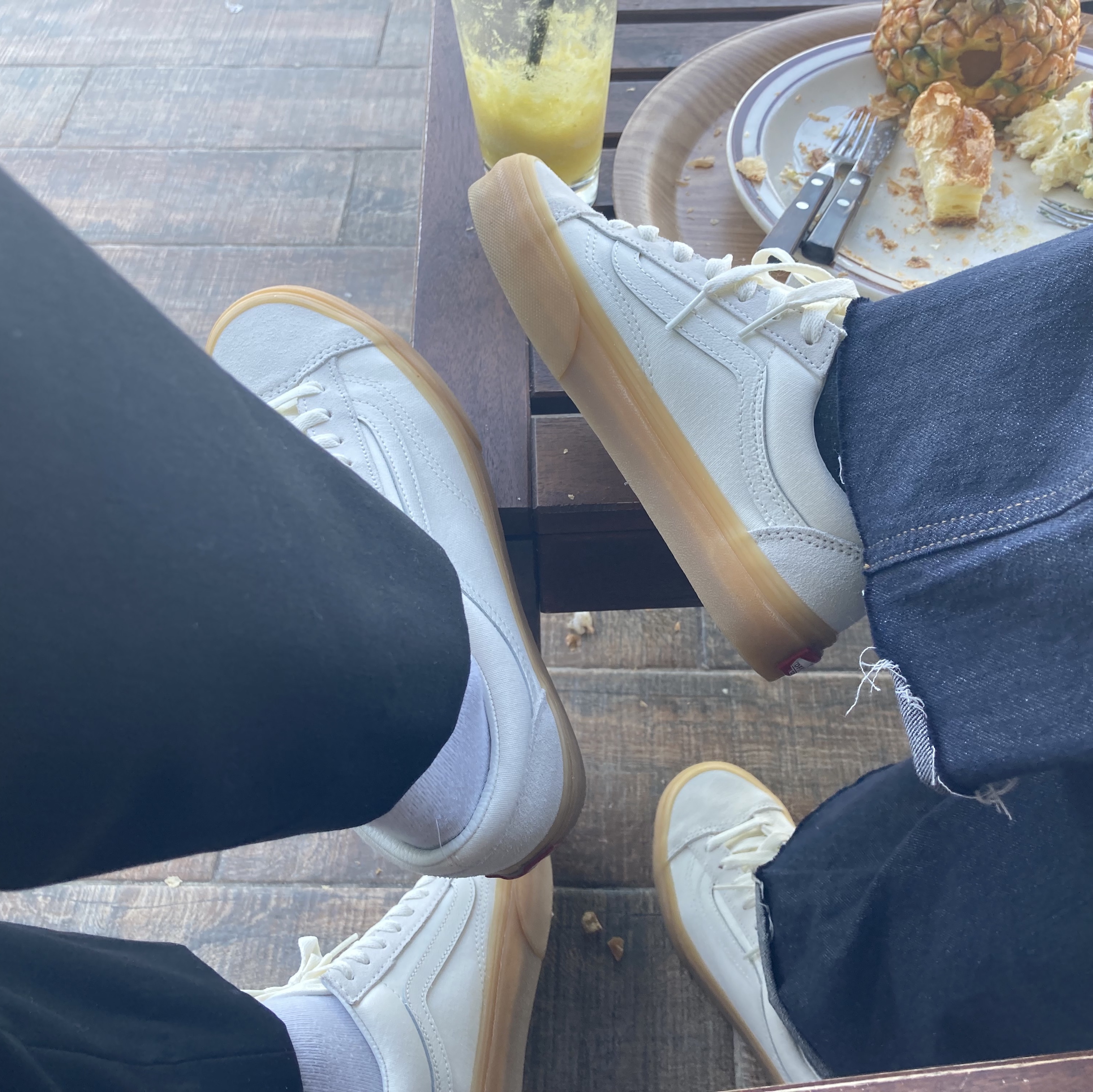 Vans Style 36 Cream White Gum 착용 스타일