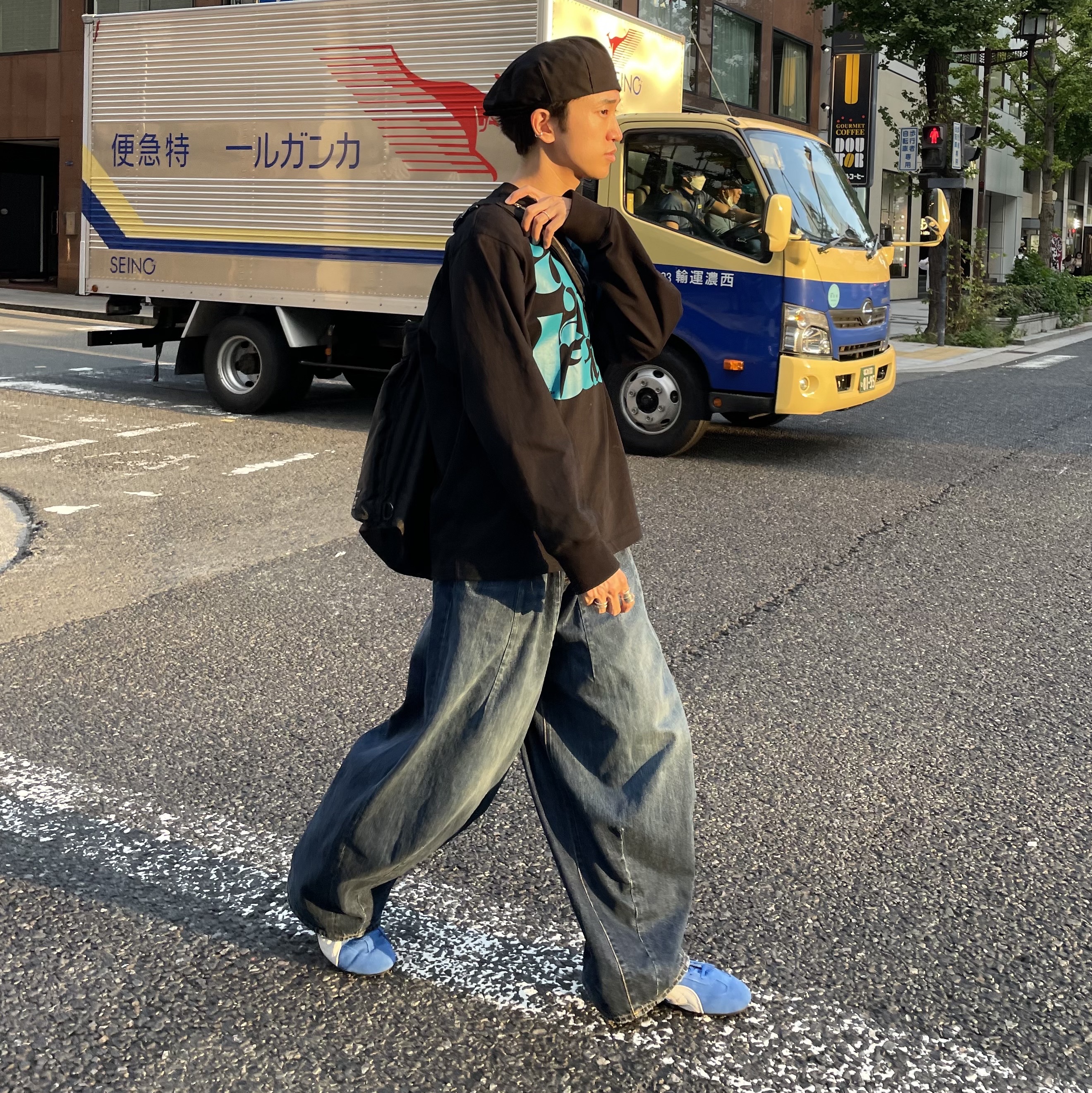 Needles H.D. Jean Pants Indigo 착용 스타일 - 2