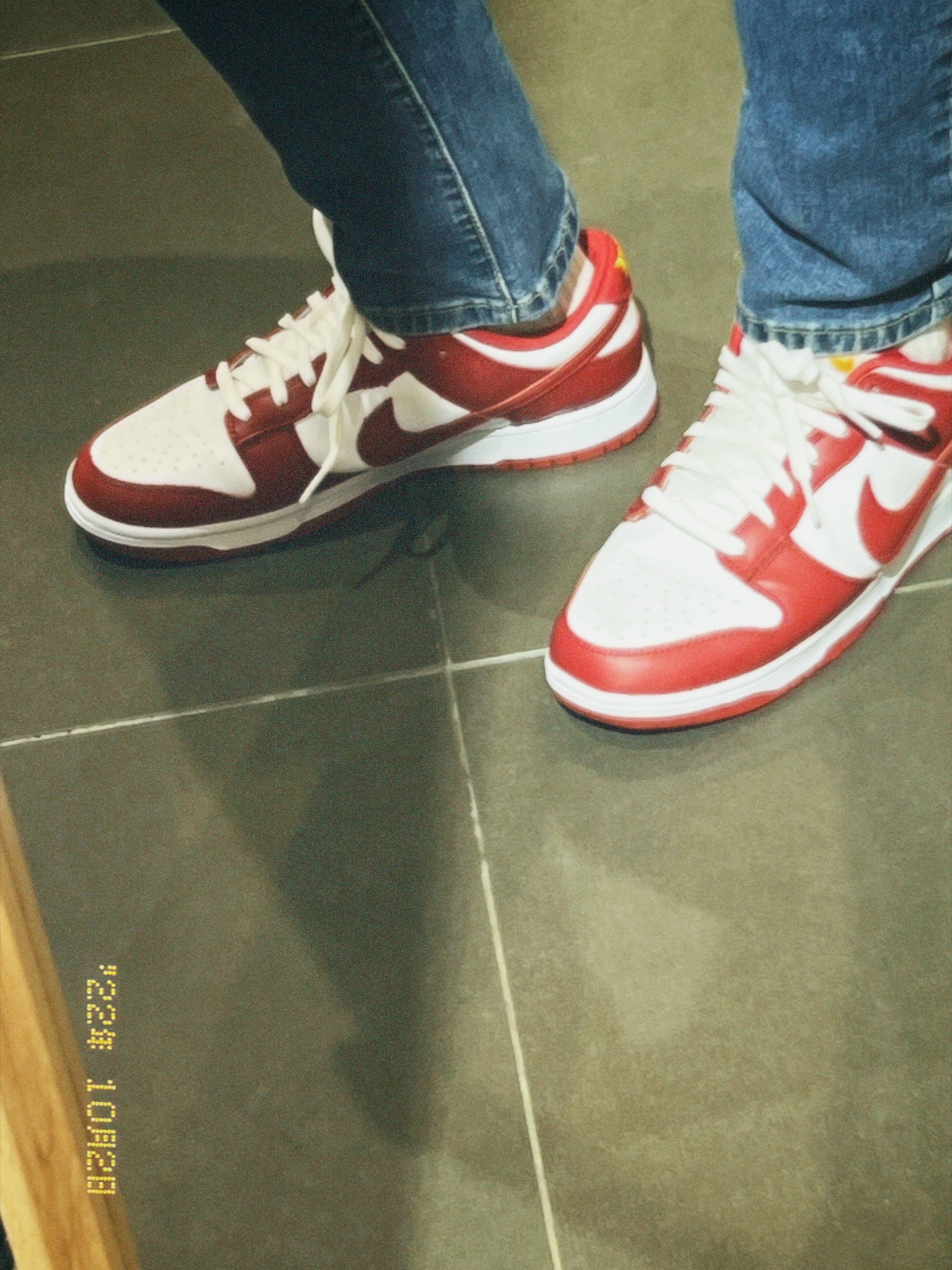 Nike Dunk Low Retro Gym Red 착용 스타일 - 2