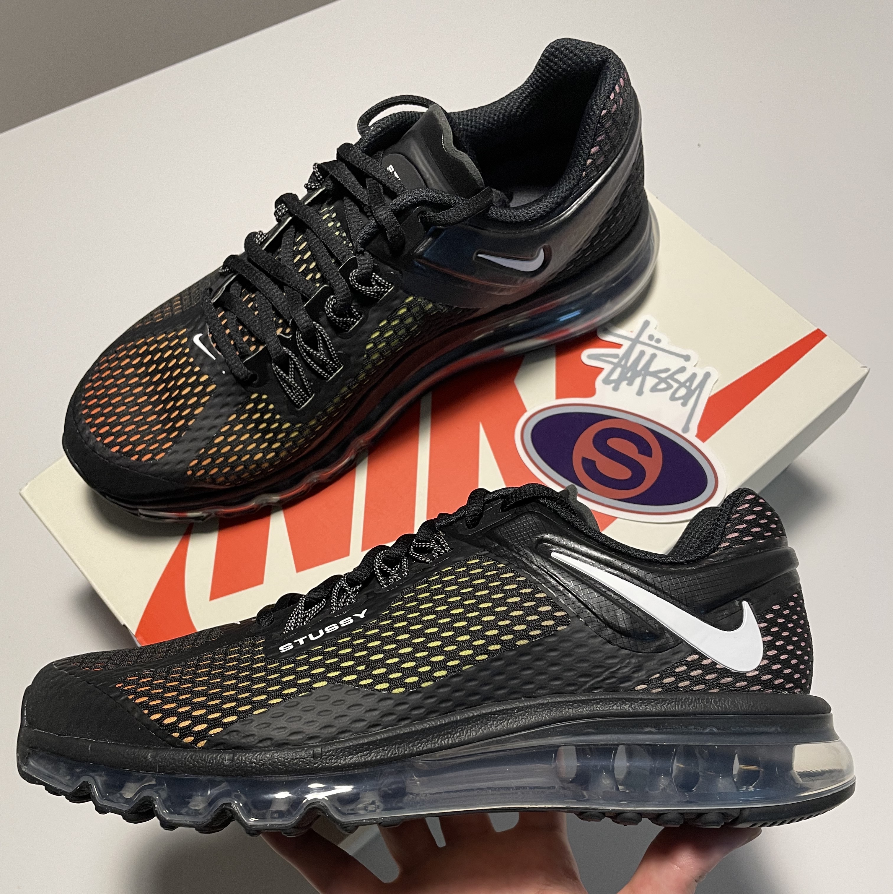 Nike x Stussy Air Max 2013 Black 착용 스타일