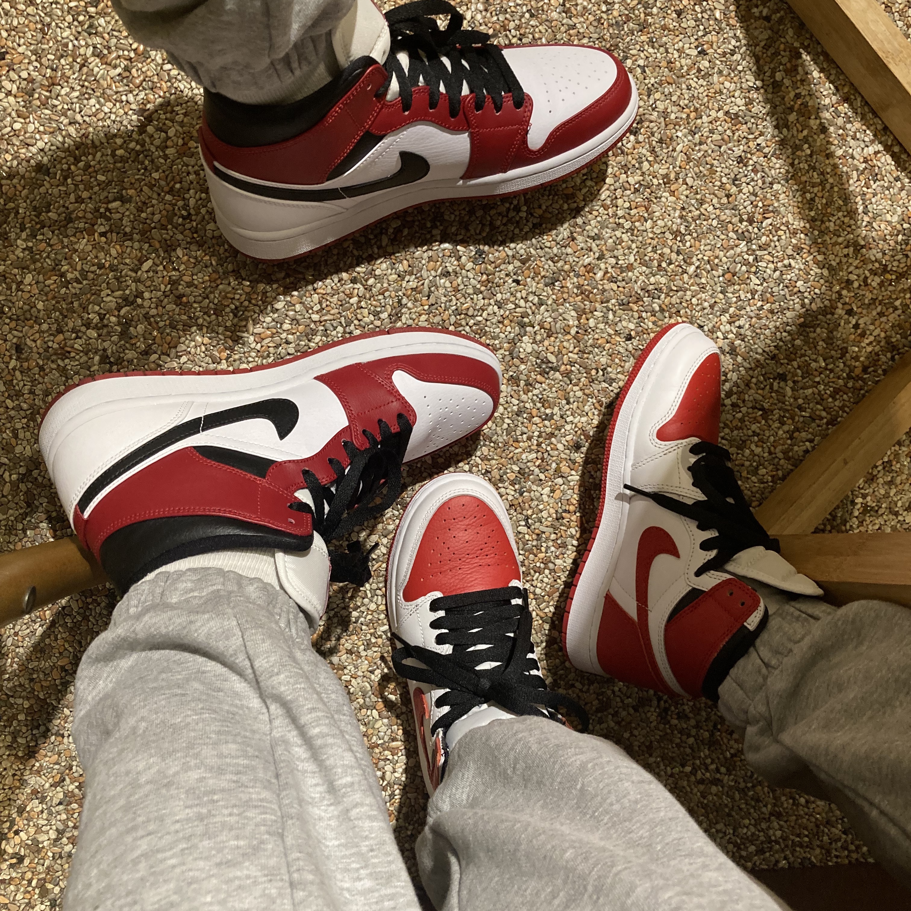 Jordan 1 Retro High OG Heritage, Jordan 1 Mid Chicago 2020 착용 스타일