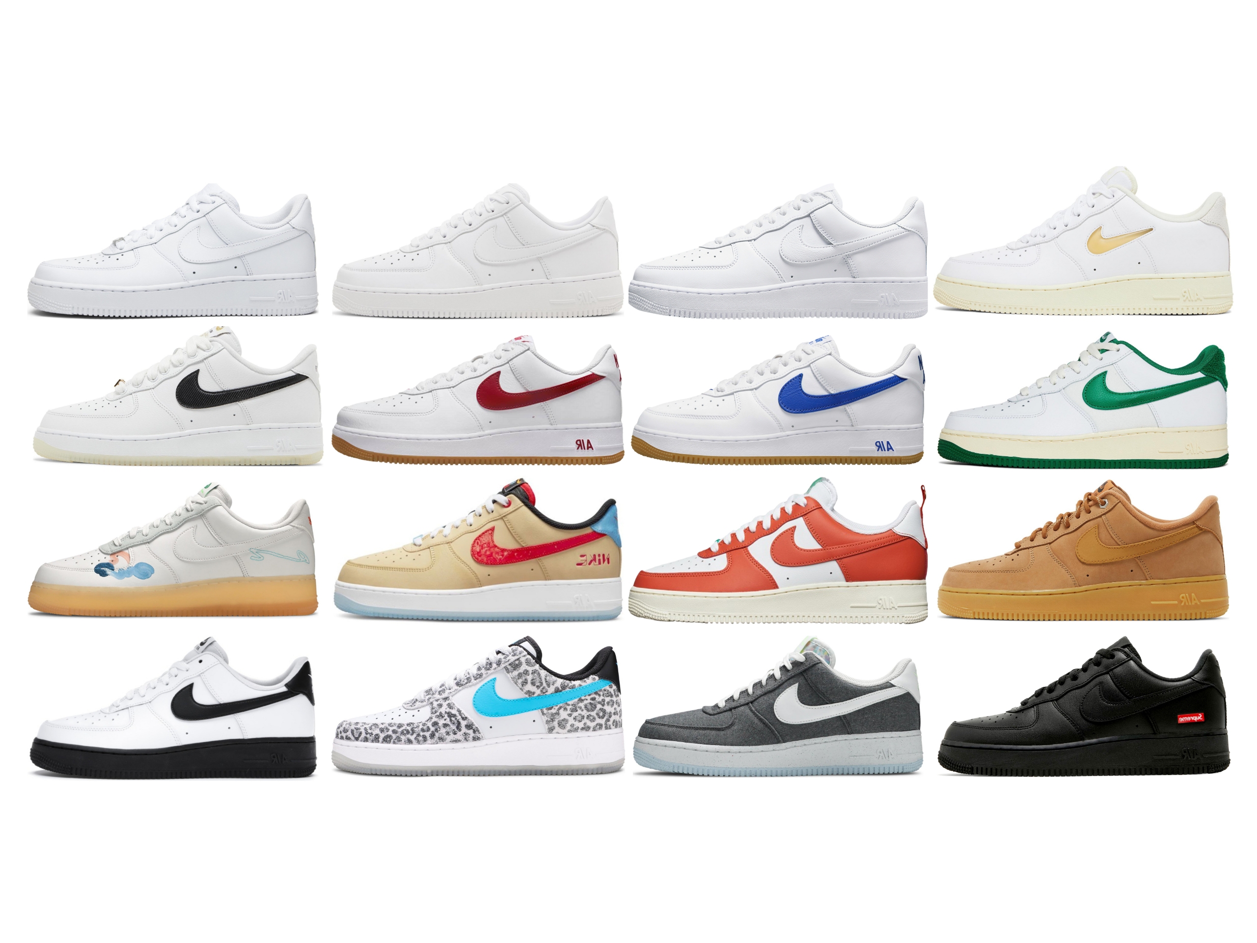 Nike Air Force 1 '07 Low White, Nike Air Force 1 '07 WB Flax 착용 스타일