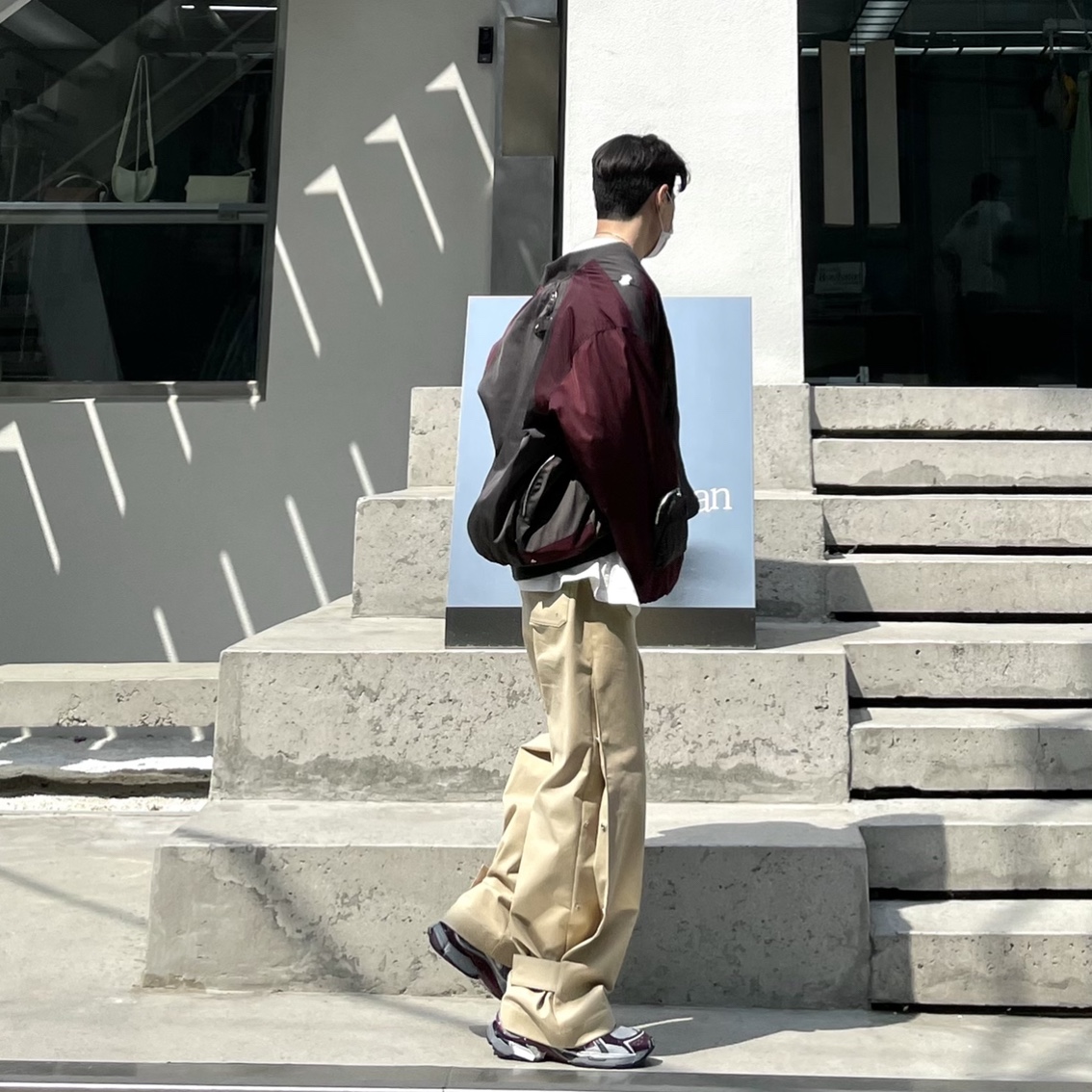 Balenciaga Runner Sneakers Grey Burgundy, Undermycar x Ohhyunseog Boltume.2 Hardware Combo Flight Jacket Cordovan - 22SS 착용 스타일