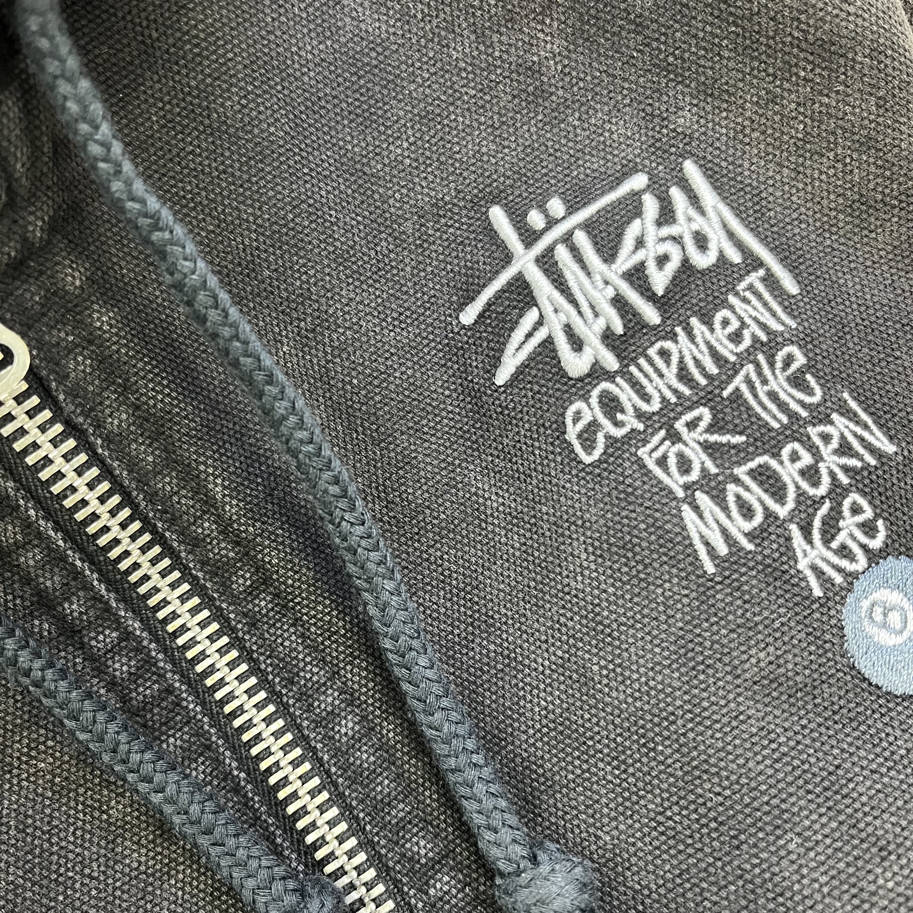 Stussy Canvas Insulated Work Jacket Black 착용 스타일