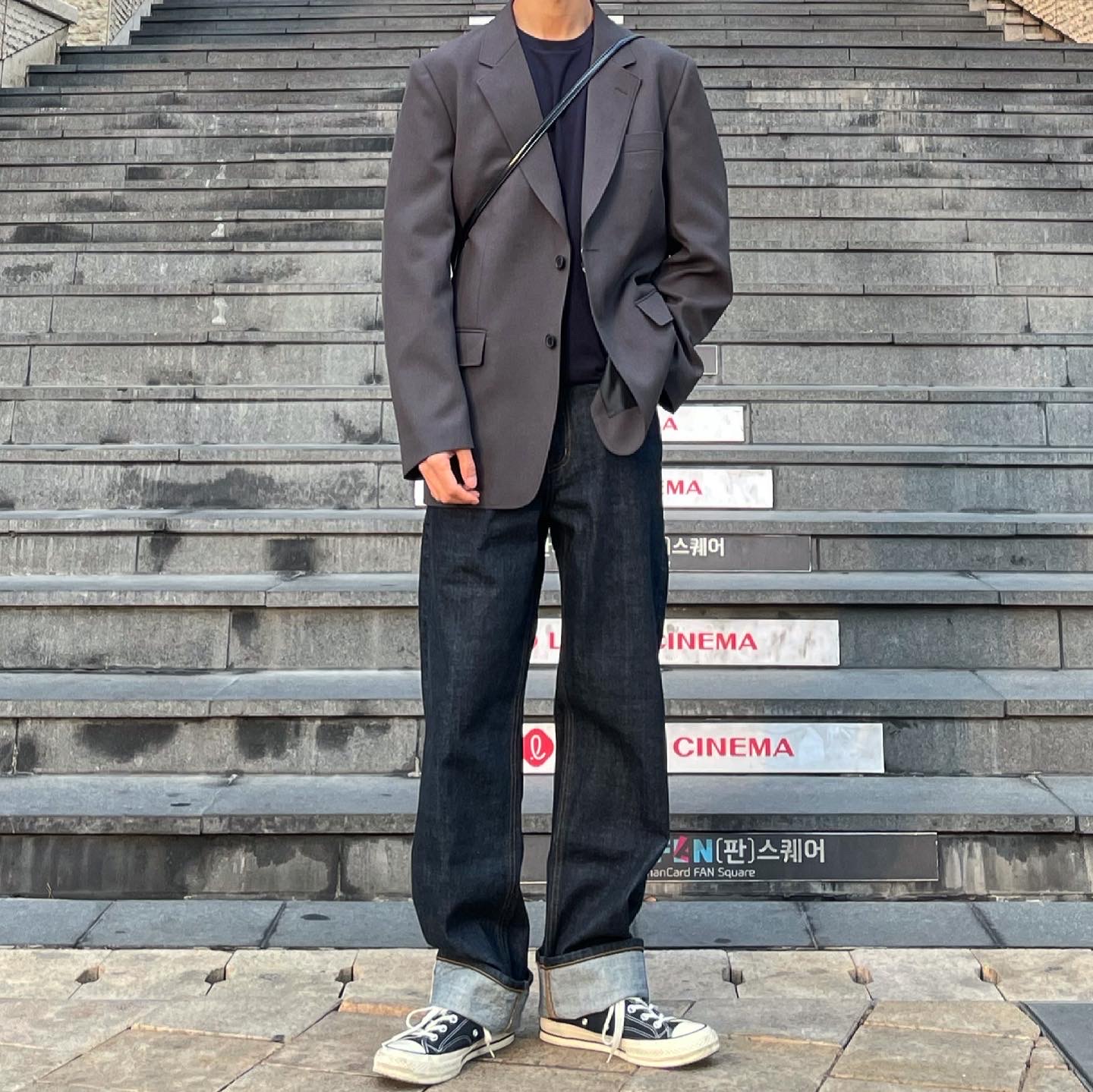Converse Chuck 70 Ox Black - Standard 착용 스타일
