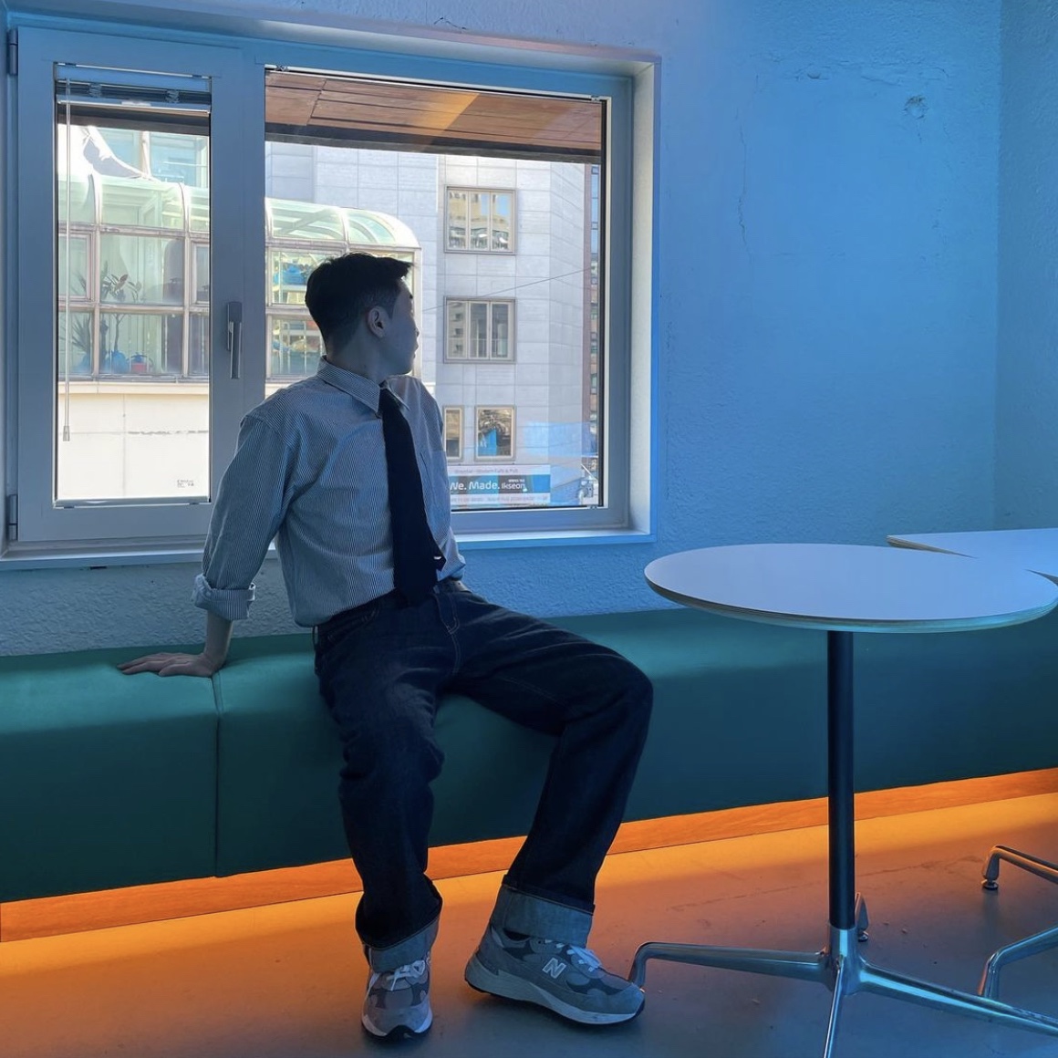 New Balance 992 Made in USA Grey - D Standard 착용 스타일