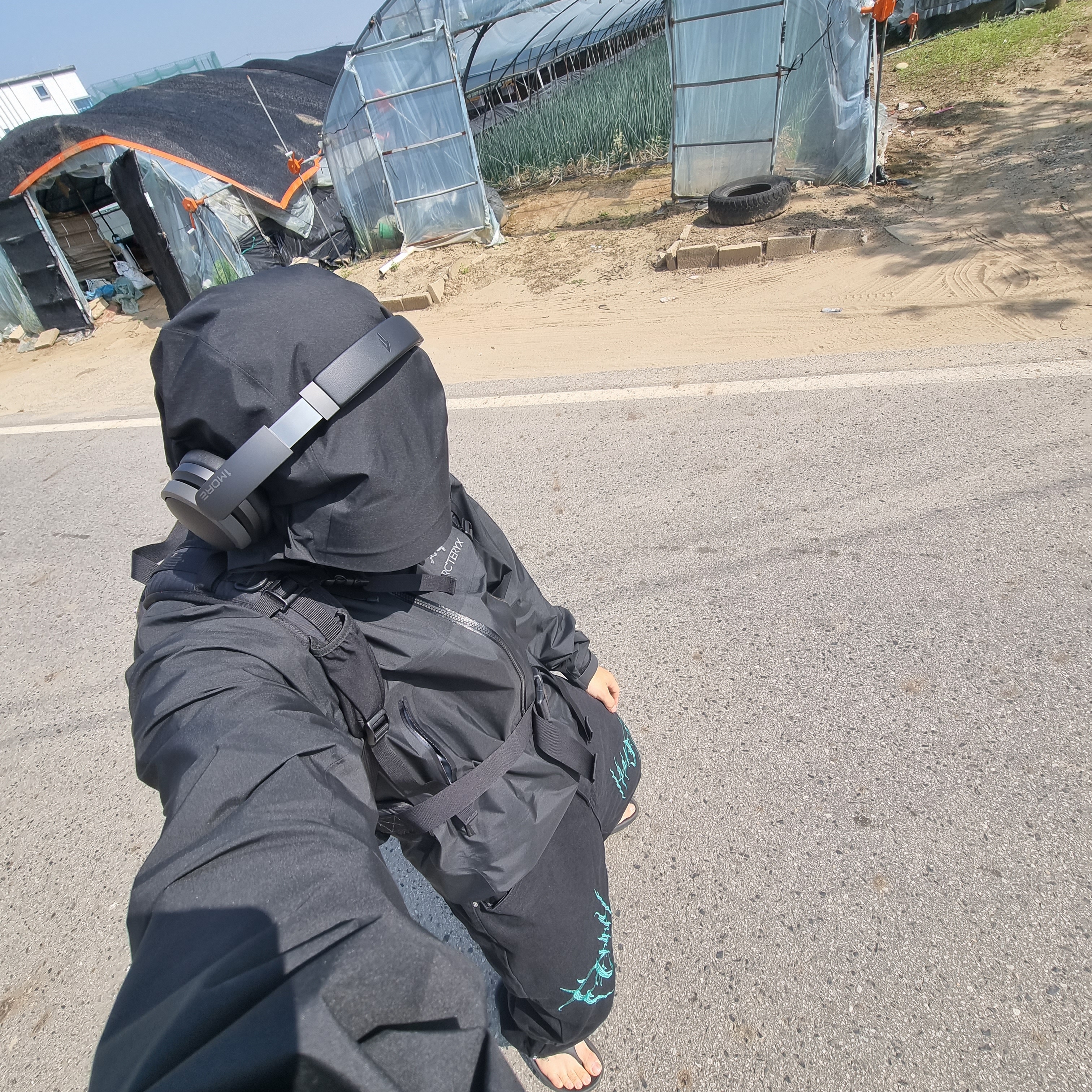 Arc'teryx Beta AR Jacket Black 착용 스타일 - 1