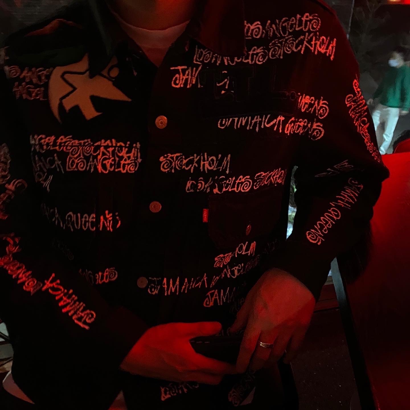 Stussy x Our Legacy x Denim Tears TTL Denim Jacket Black 착용 스타일