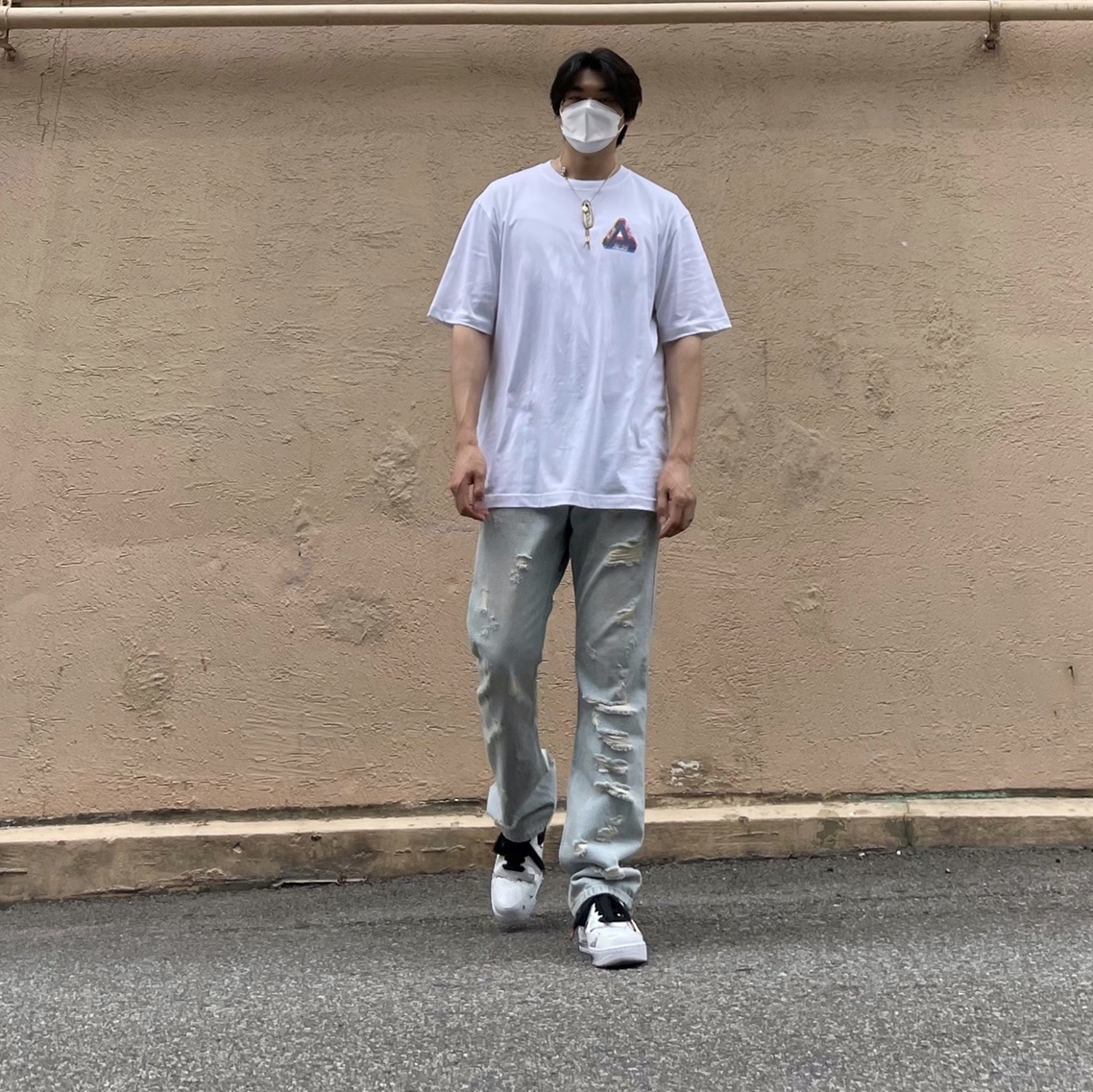 Nike x Peaceminusone Air Force 1 Low Para-Noise 2.0 착용 스타일