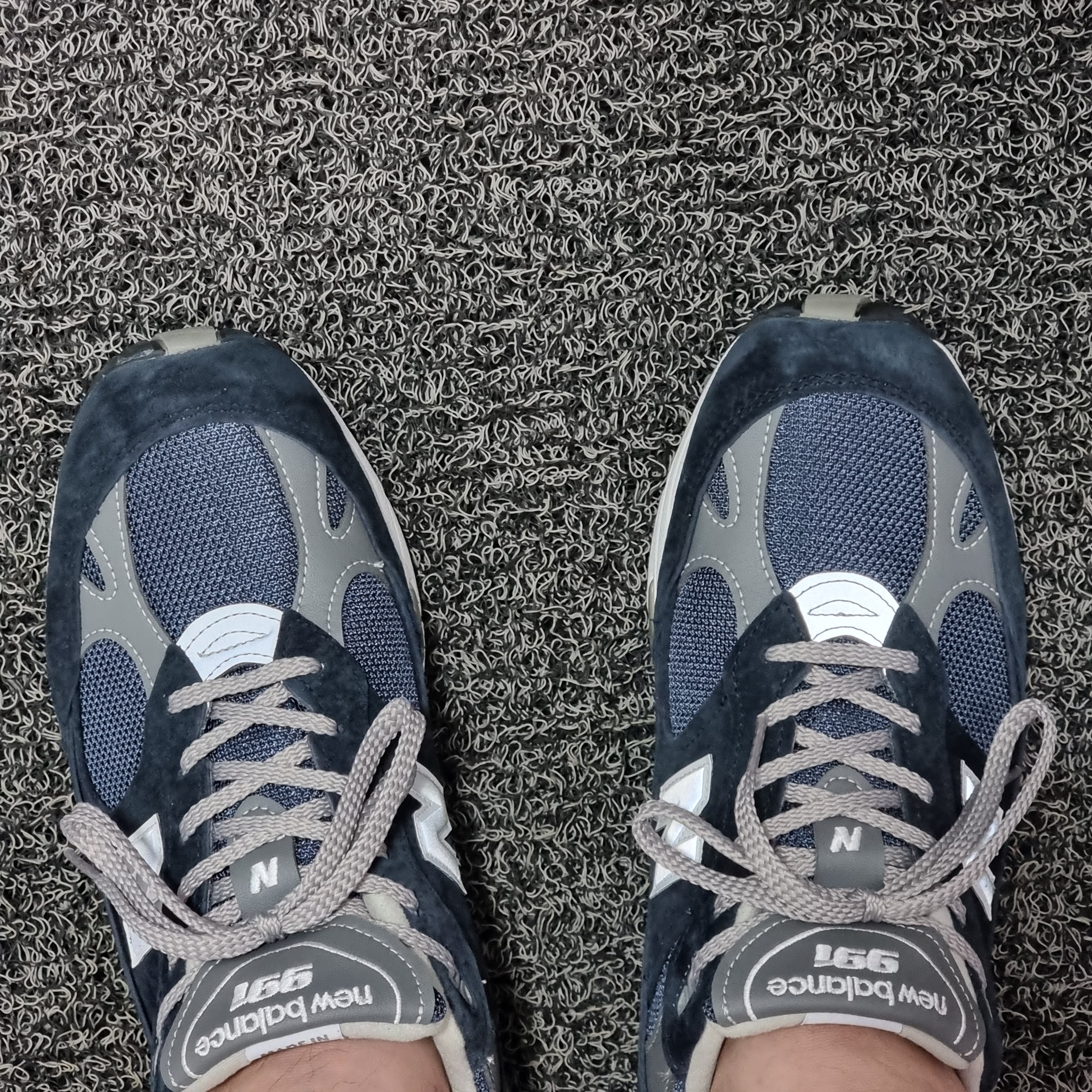 New Balance 991 Made in UK Navy 착용 스타일 - 1
