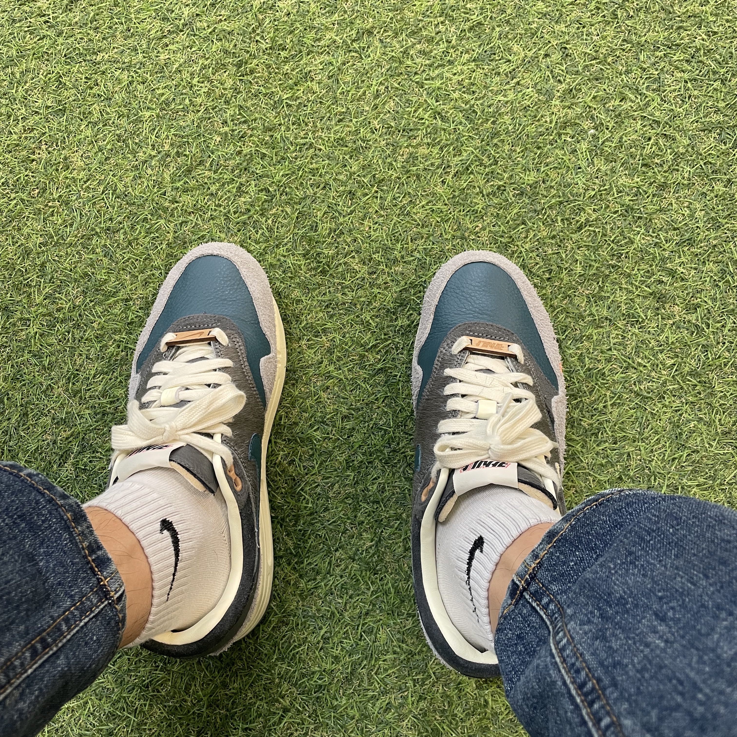Nike x Kasina Air Max 1 SP Won-Ang Particle Grey 착용 스타일 - 2