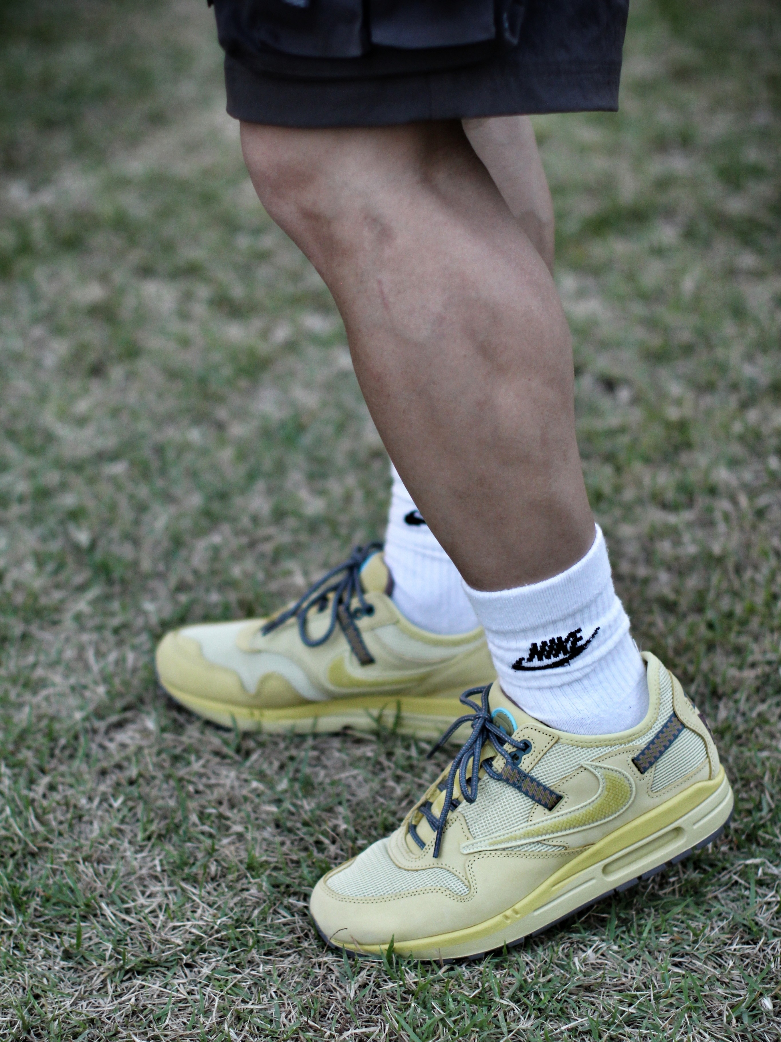 Nike Heritage 86 Futura Washed Cap Dark Driftwood, Nike x Cactus Plant Flea Market Long Sleeve Polo Natural - Asia 착용 스타일 - 4