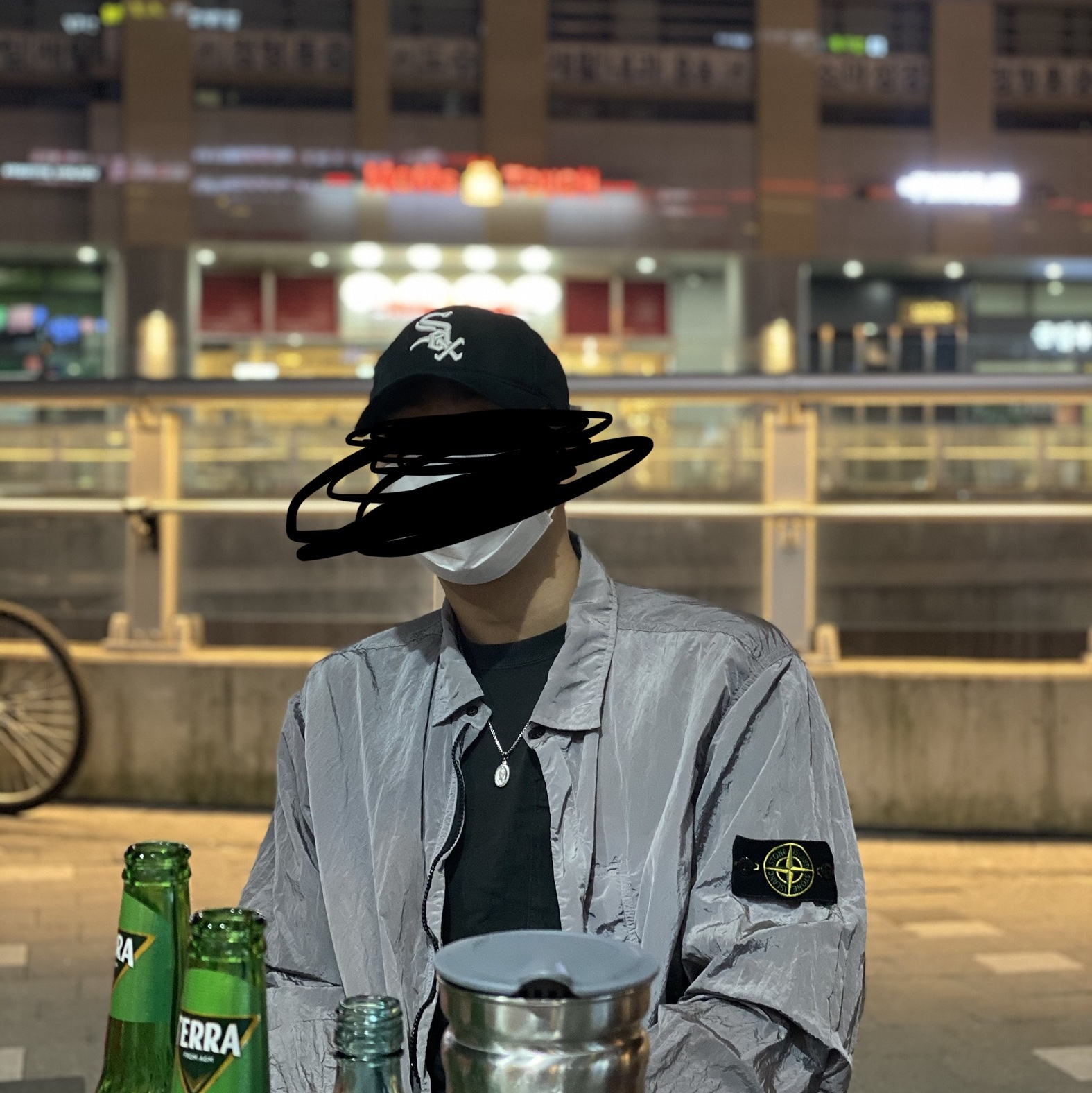Stone Island 12321 Nylon Metal Garment Dyed Packable Overshirt Ice - 22SS 착용 스타일
